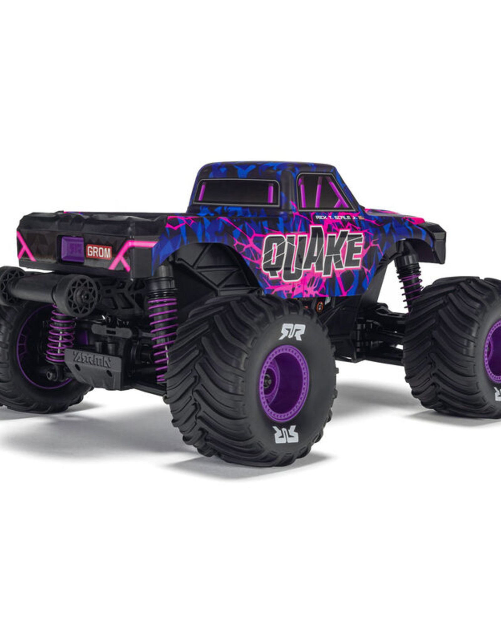 Arrma ARA2137T3  1/16 QUAKE GROM 4X4 RTR Brushed Monster Truck (Battery & Charger Included), Purple