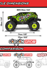 Arrma ARA2130T1  1/16 GORGON GROM 4X4 RTR Brushed Monster Truck, Yellow