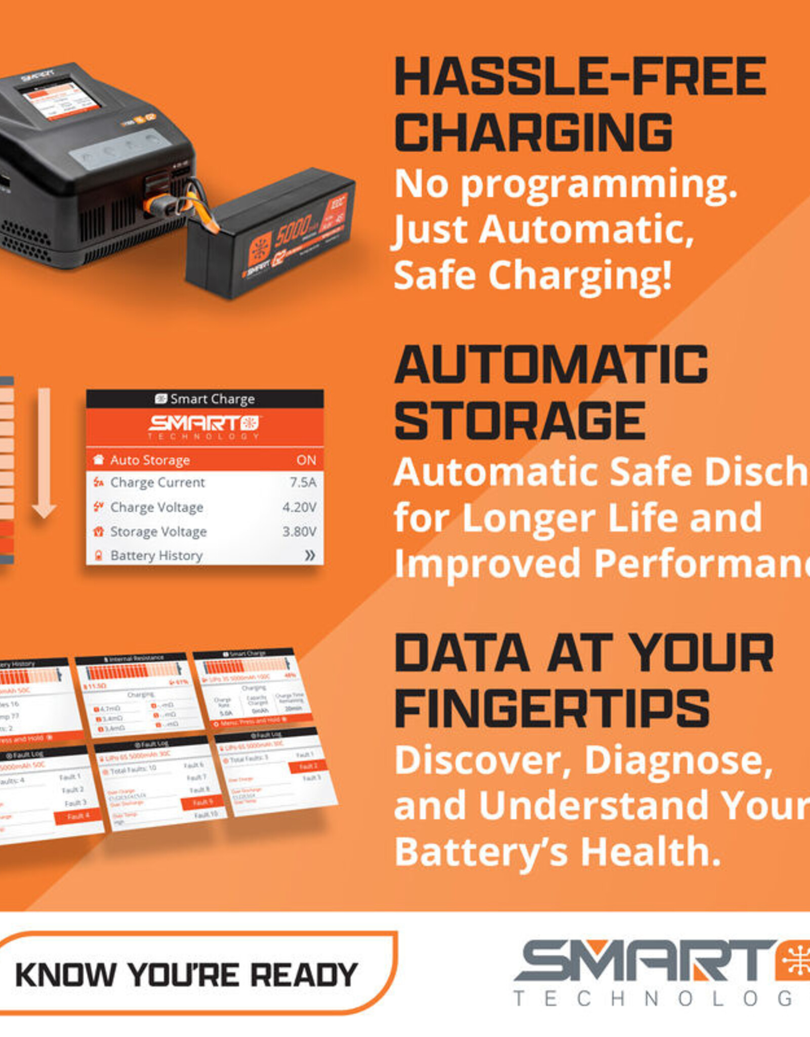 SPECKTRUM SPMX203S30H2 11.1V 2000mAh 3S 30C Smart G2 LiPo Battery: IC2 Connector