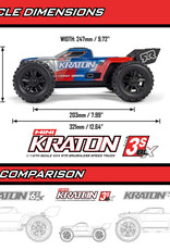 Arrma ARA2508ST1 1/16 Mini KRATON 3S DSC 4X4 RTR Brushless (3S & Charger) Red/Blue