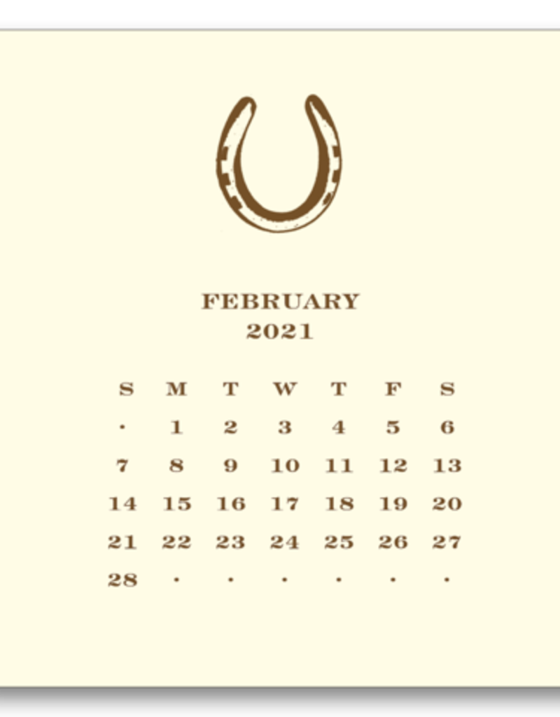 Cowboy Calendar and Easel 2022