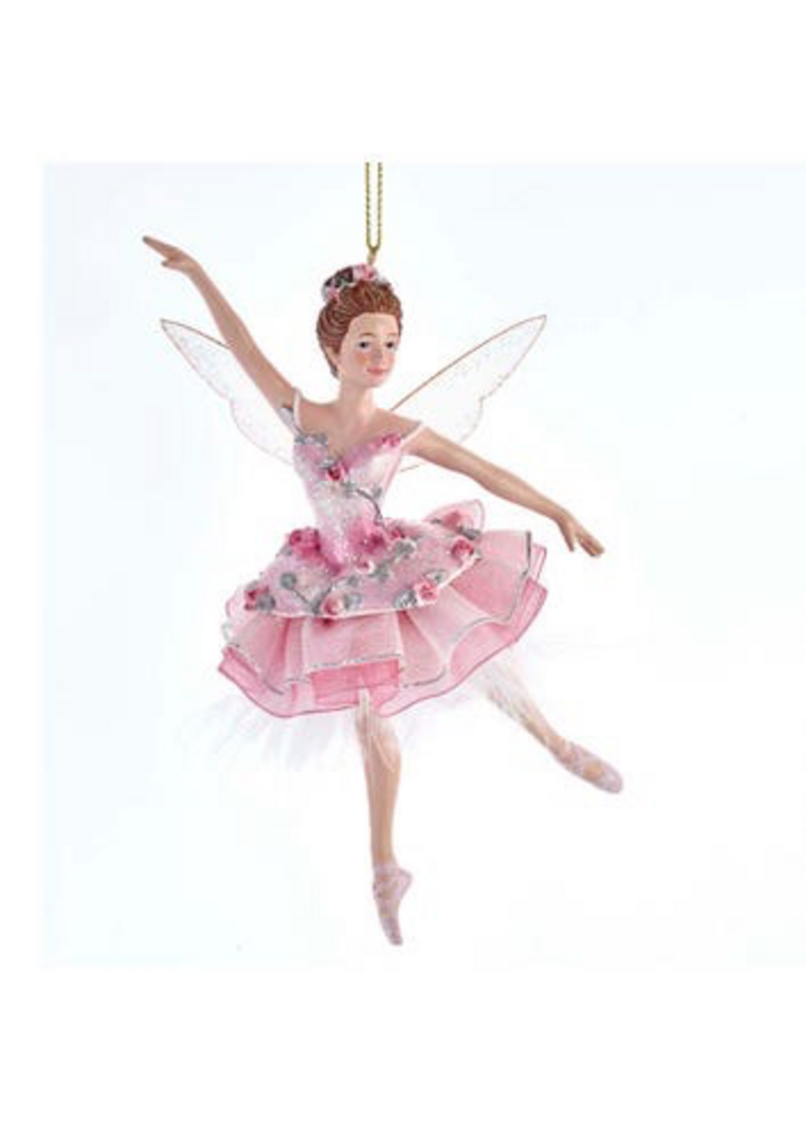 KURT S. ADLER E0424 SUGAR PLUM FAIRY BALLERINA ORNAMENT WITH WINGS