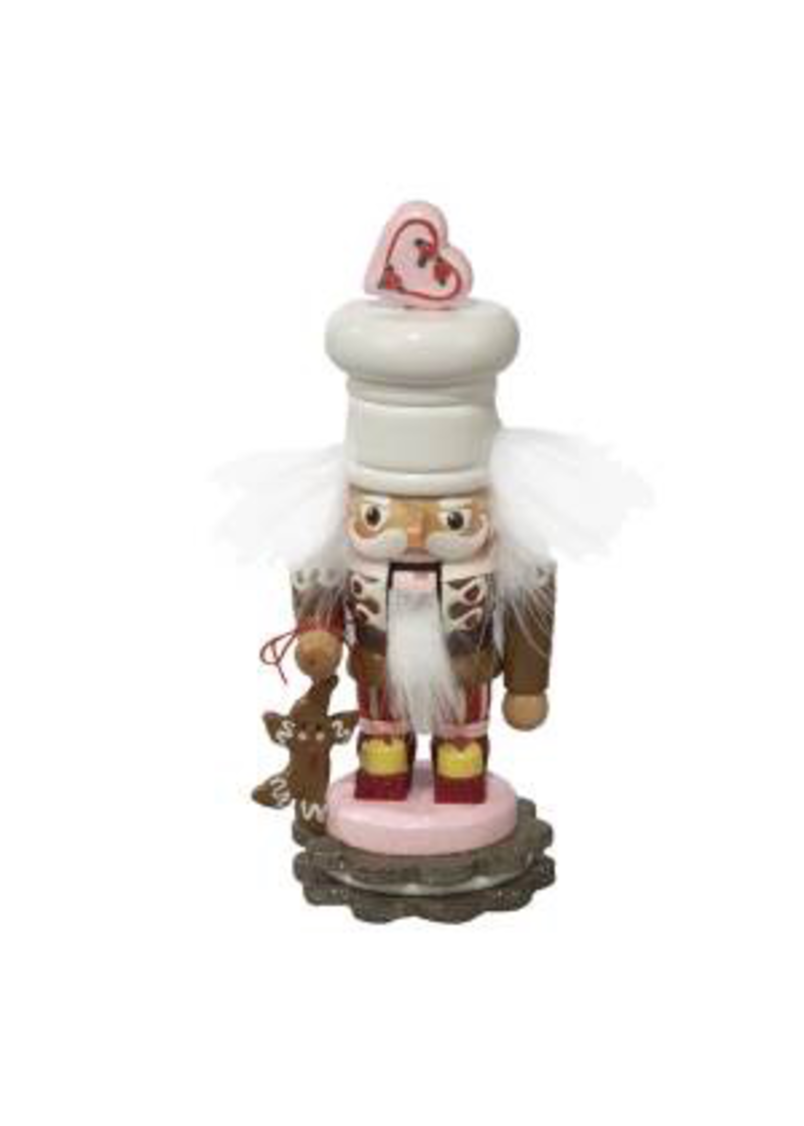 KURT S. ADLER C8083 GINGERBREAD SQUATTY NUTCRACKER ON THIN MINT COOKIE