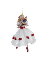 KURT S. ADLER C9252 BEAUTY CLARA ROSE ORNAMENT