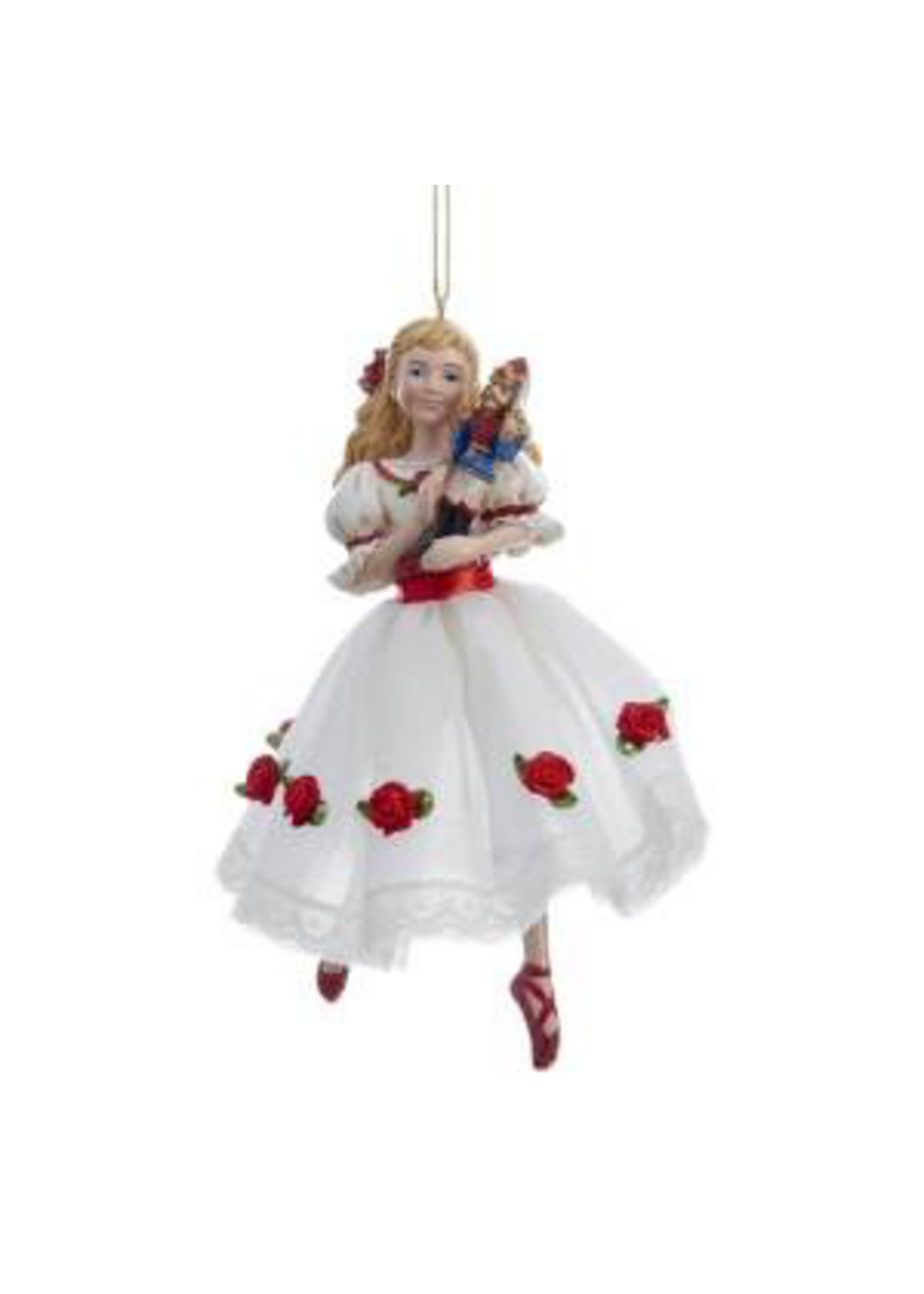 KURT S. ADLER C9252 BEAUTY CLARA ROSE ORNAMENT