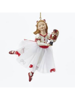 KURT S. ADLER W20006 CLARA & NUTCRACKER 5.5" ORNAMENT