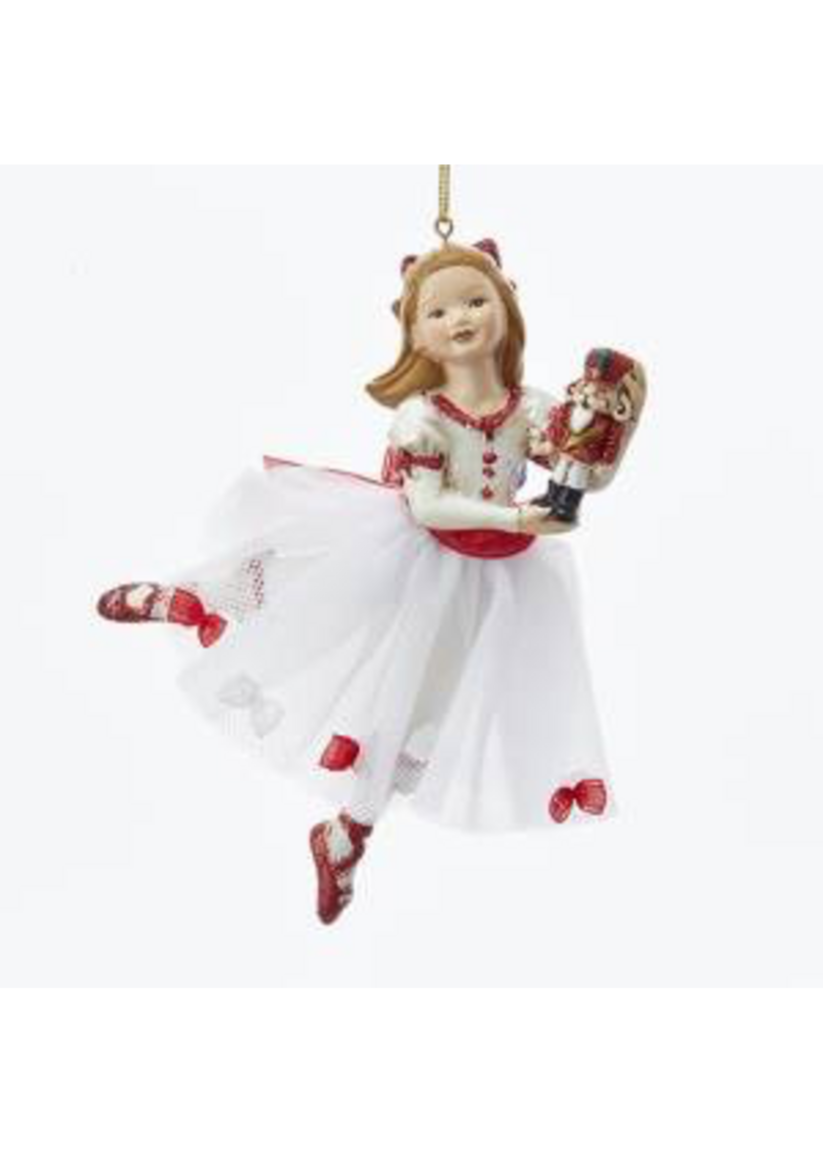 KURT S. ADLER W20006 CLARA & NUTCRACKER 5.5" ORNAMENT