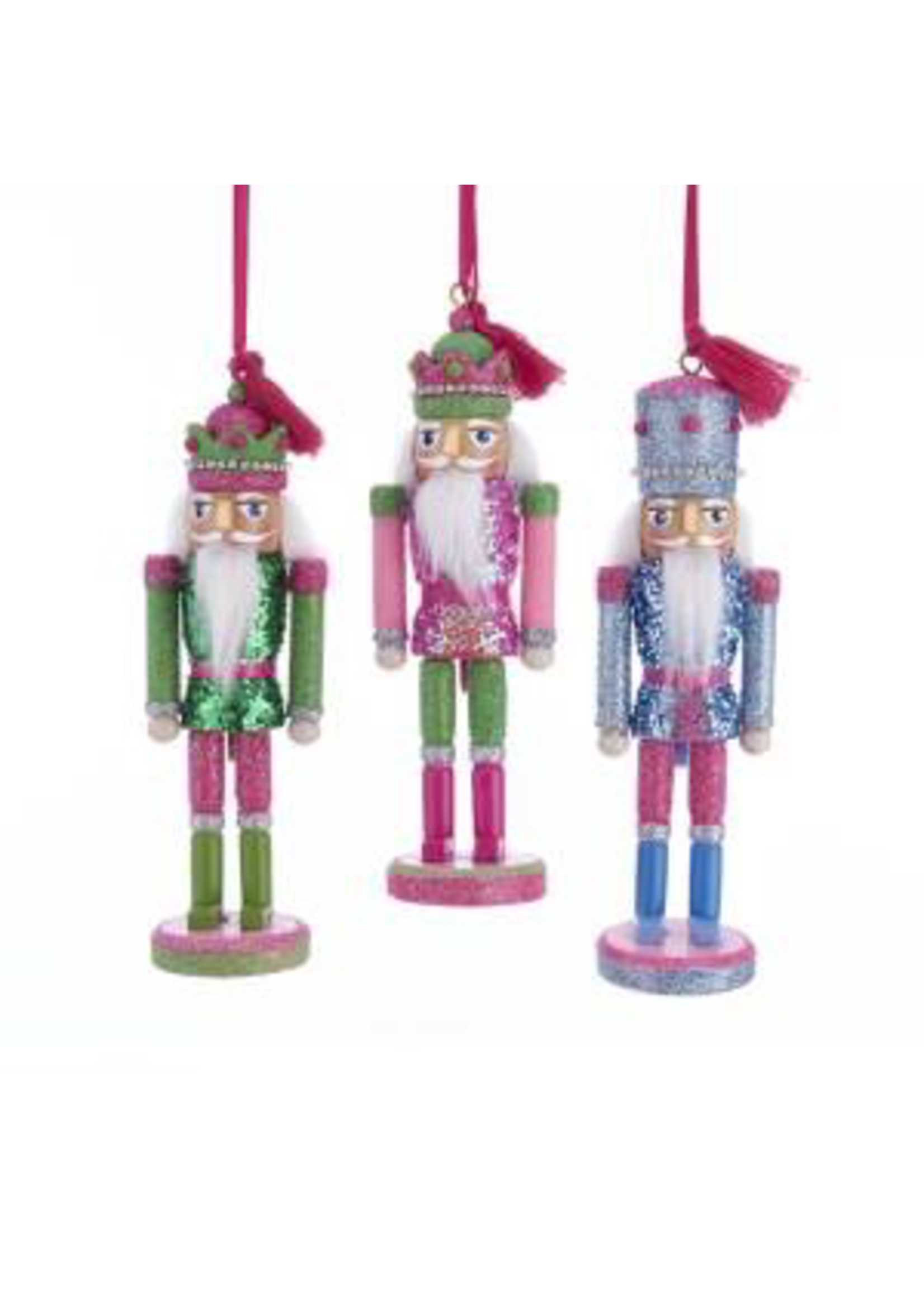 KURT S. ADLER C4848 PREPPY SCHOLAR GLITTERED NUTCRACKER 6" ORNAMENT