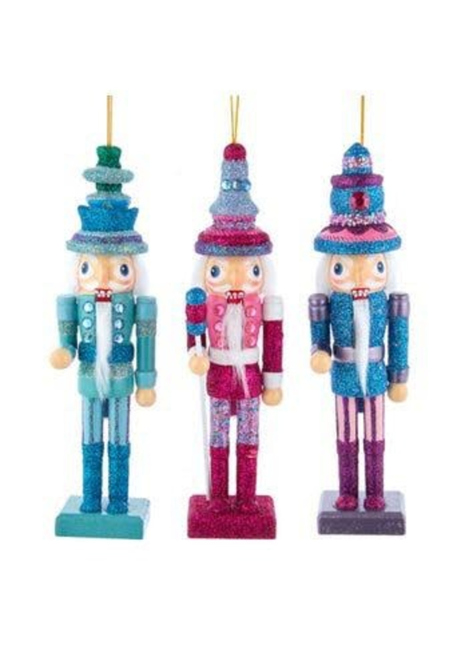 KURT S. ADLER HOLLYWOOD GLITTER ORNAMENTAL NUTCRACKER ORNAMENT