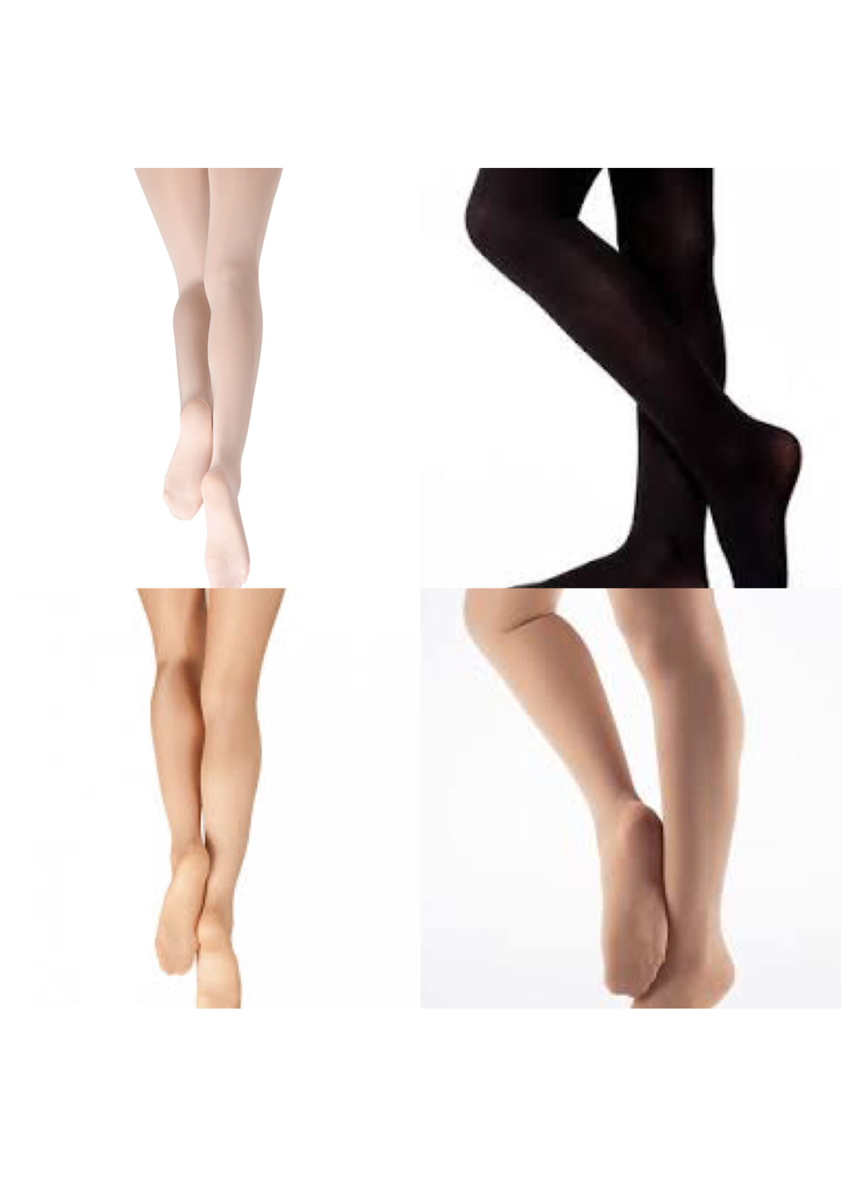 CAPEZIO & BUNHEADS AN14 ADULT HOLD & STRETCH FOOTED TIGHT