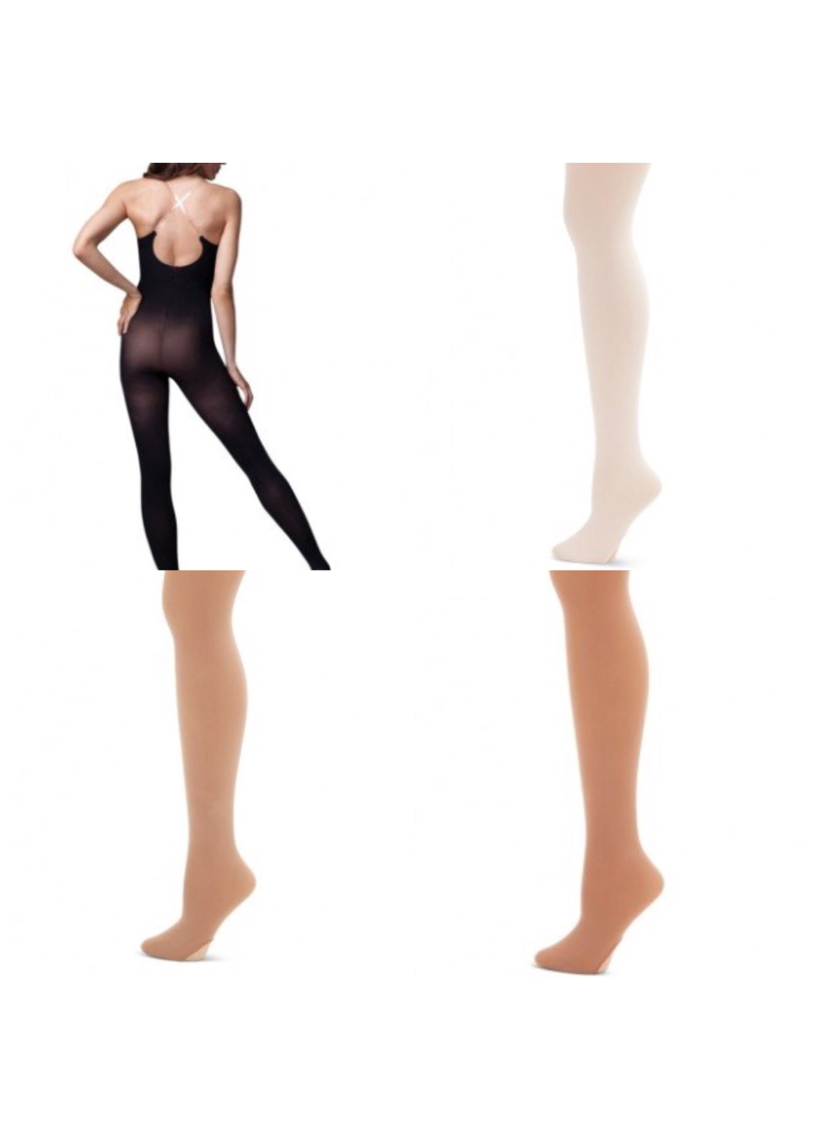 CAPEZIO & BUNHEADS A1811 ADULT BODYTIGHT WITH CLEAR STRAP