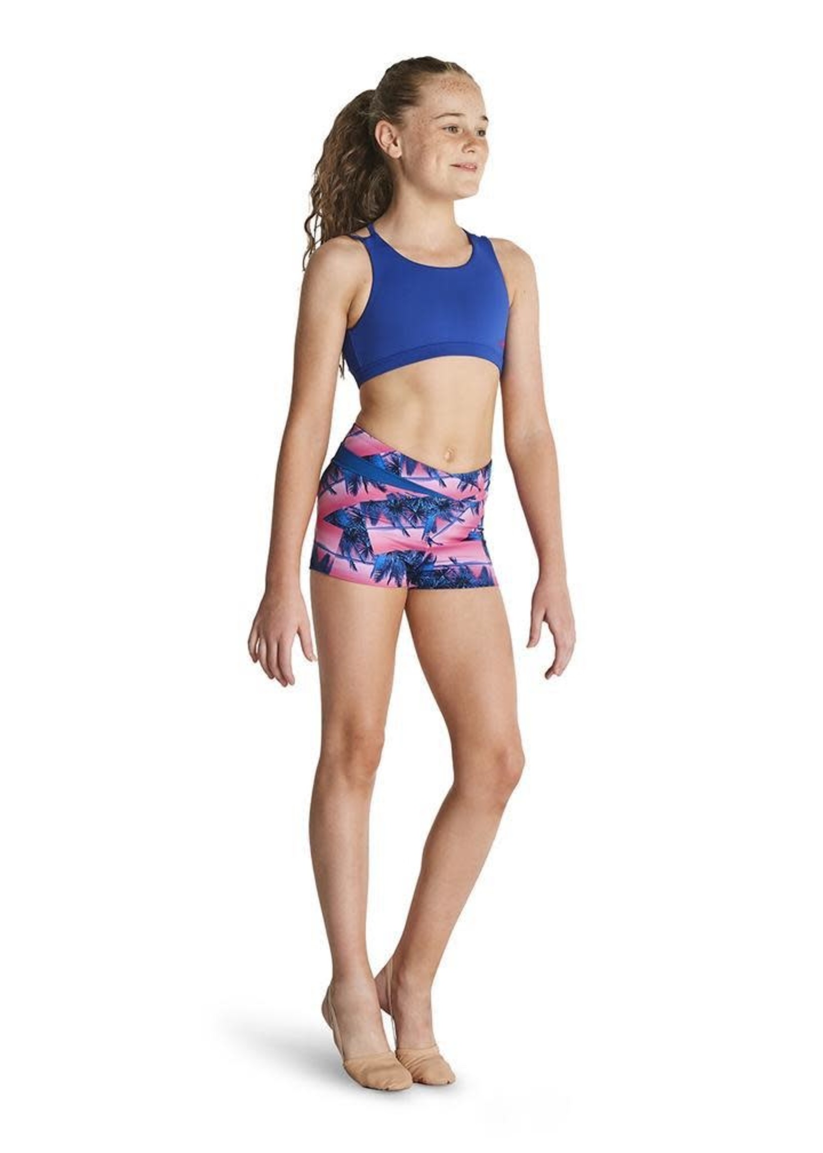 BLOCH & MIRELLA KAIA MIAMI INSPIREDPRINTED V FRONT CONTRAST SHORT