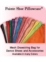 PILLOWS FOR POINTES SATIN TRIMMED MESH SHOE BAG