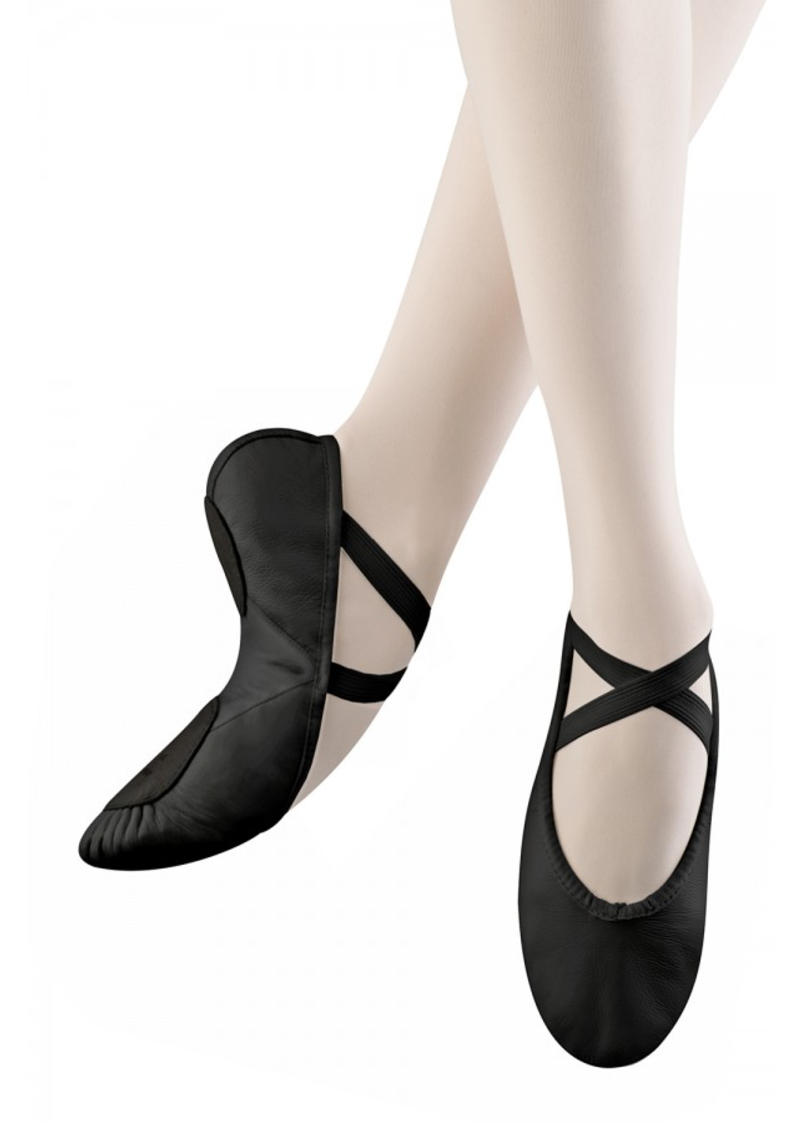 BLOCH & MIRELLA S0203L ADULT PROLITE II LEATHER SPLIT SOLE BALLET SLIPPER W/ CANVAS INSERT