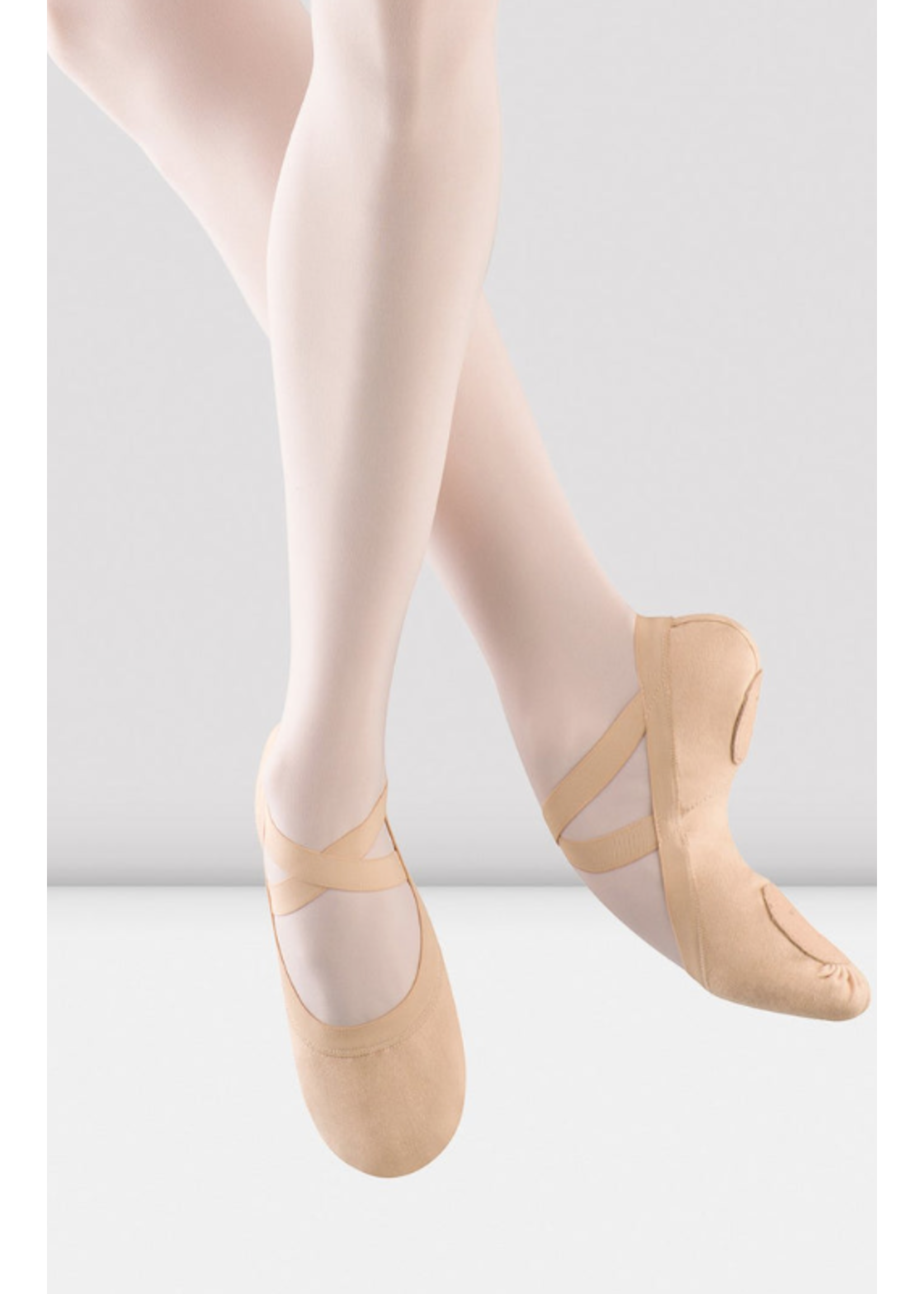 BLOCH & MIRELLA S0621L PRO ELASTIC CANVAS S/S BALLET SHOE WITH MESH INSERT