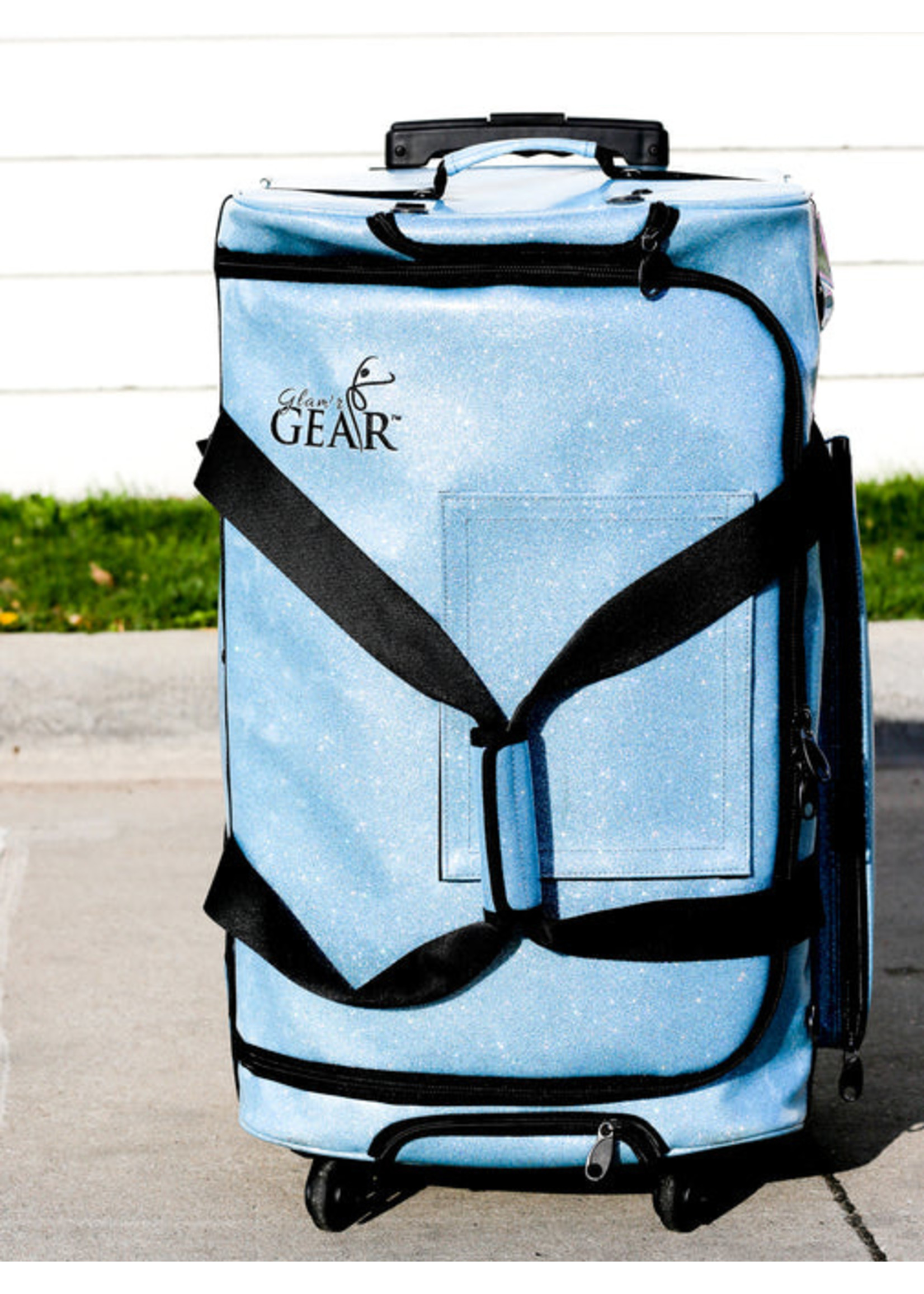 GLAM'R GEAR LARGE GLITTER CHANGING STATION TRAVEL BAG WITH RACK