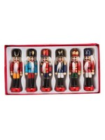 KURT S. ADLER C2237 ROUND BASE WOODEN 5" NUTCRACKER ORNAMENT