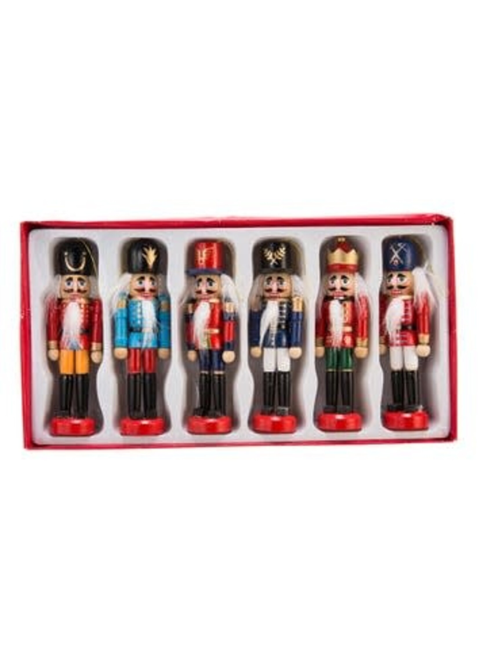 KURT S. ADLER C2237 ROUND BASE WOODEN 5" NUTCRACKER ORNAMENT