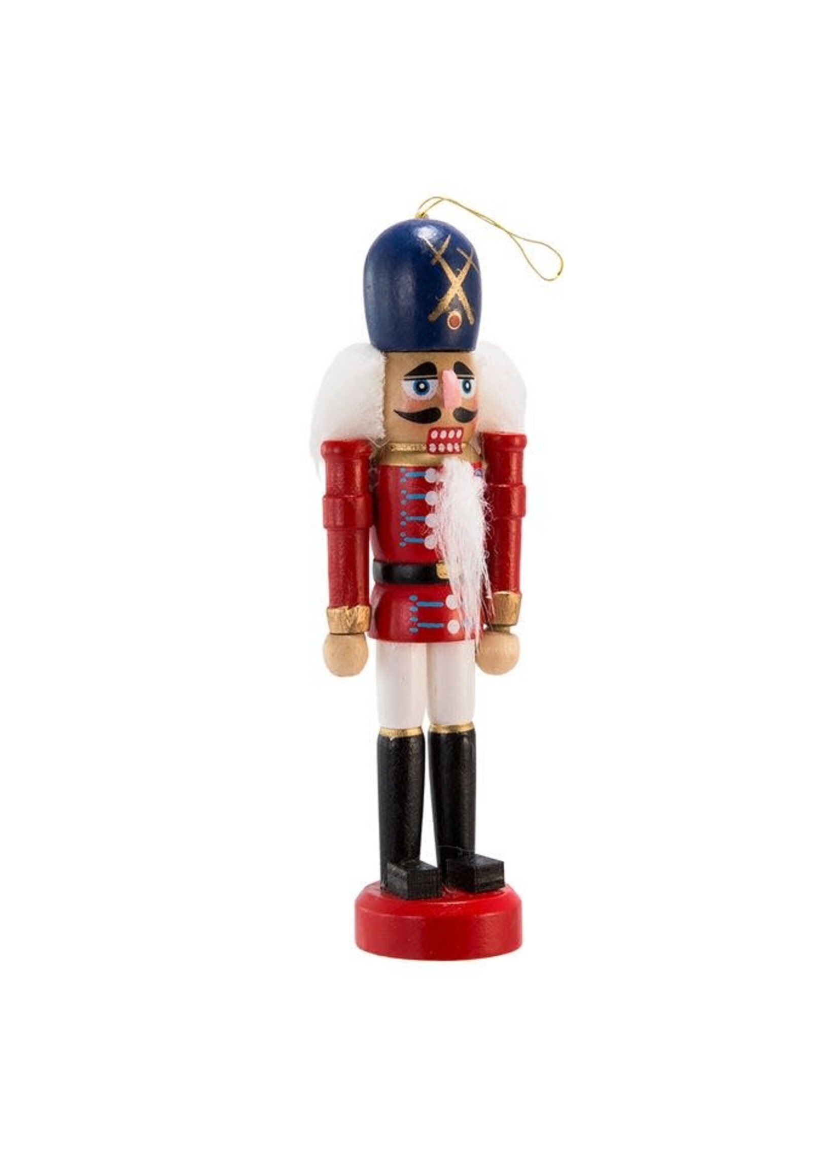 KURT S. ADLER C2237 ROUND BASE WOODEN 5" NUTCRACKER ORNAMENT
