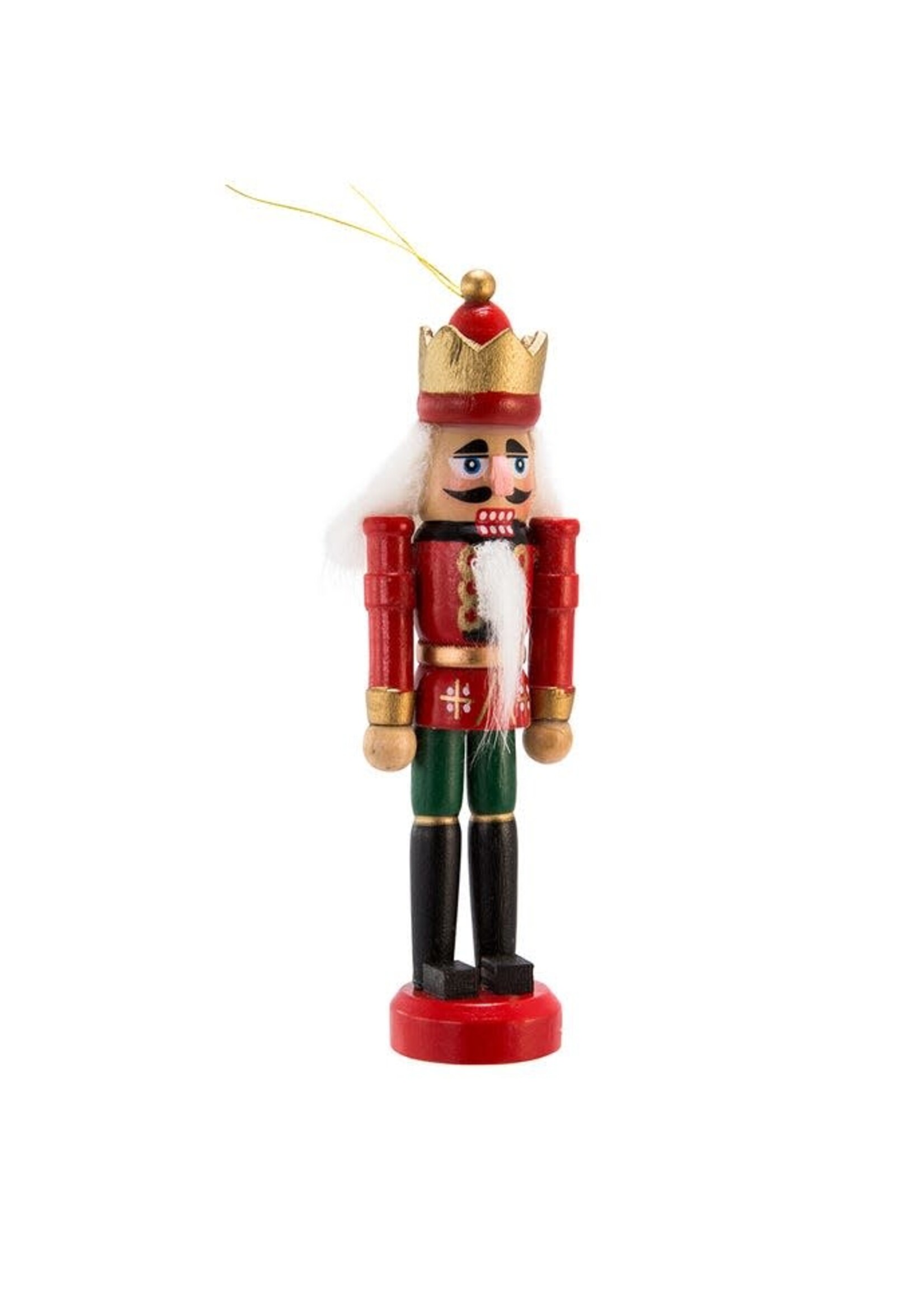 KURT S. ADLER C2237 ROUND BASE WOODEN 5" NUTCRACKER ORNAMENT