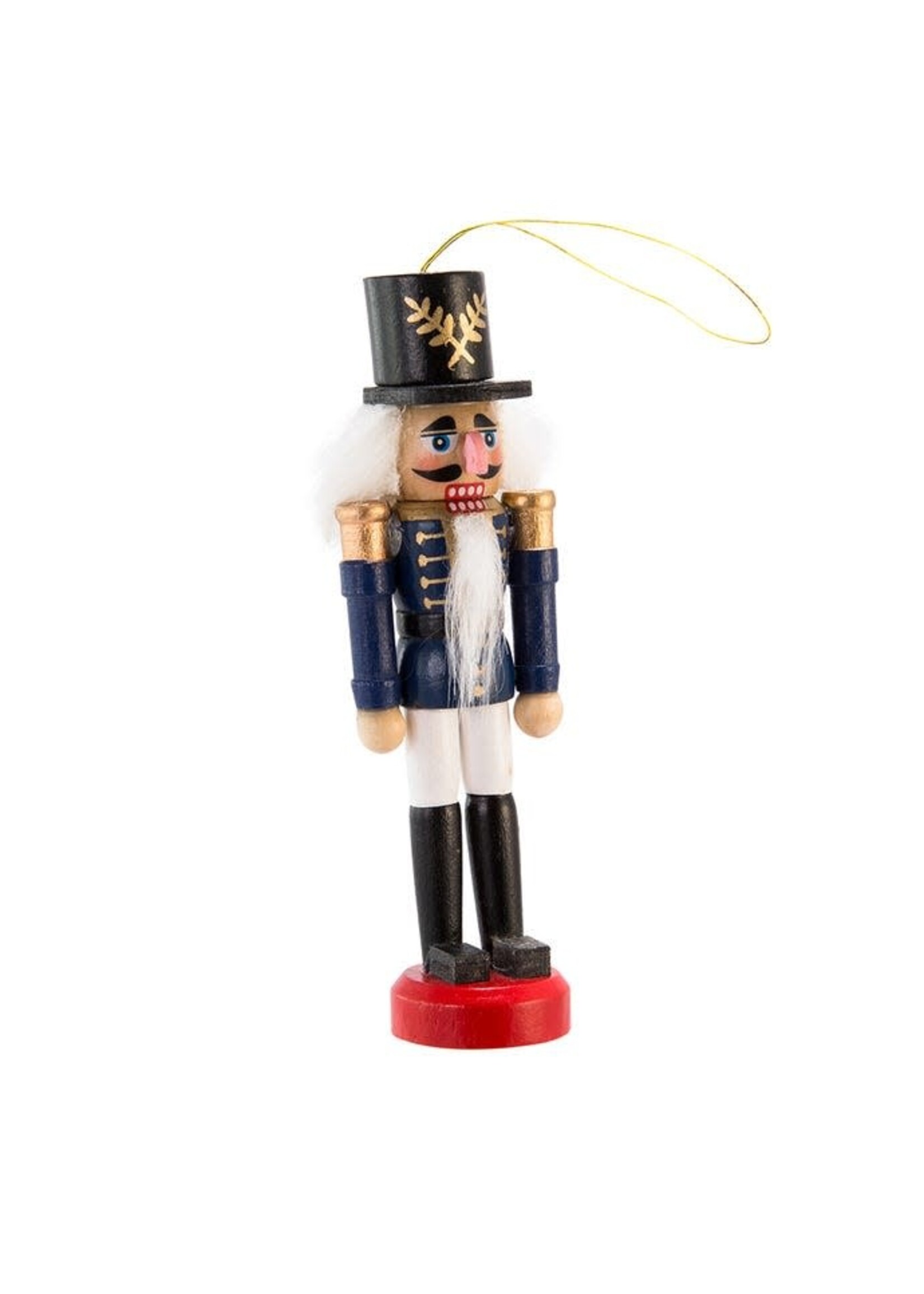 KURT S. ADLER C2237 ROUND BASE WOODEN 5" NUTCRACKER ORNAMENT