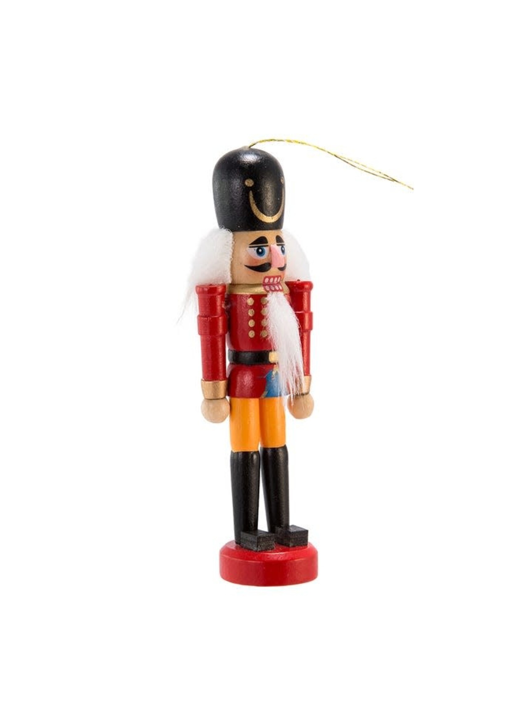 KURT S. ADLER C2237 ROUND BASE WOODEN 5" NUTCRACKER ORNAMENT