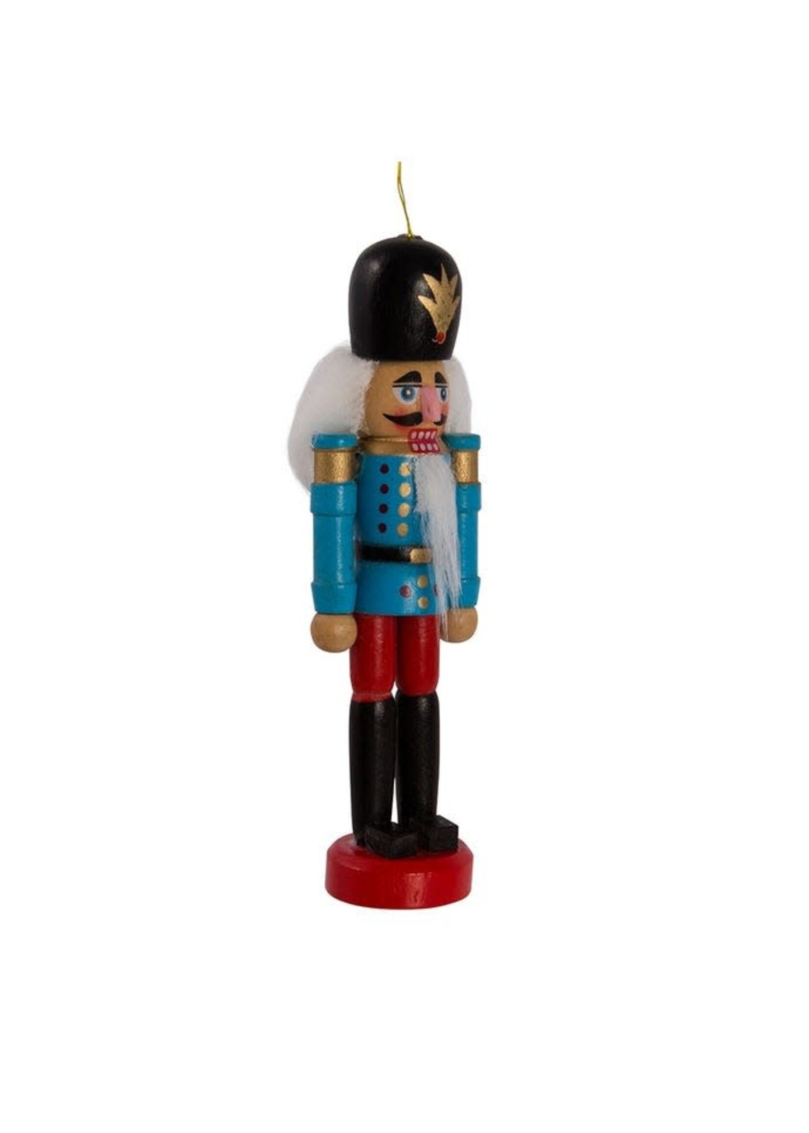 KURT S. ADLER C2237 ROUND BASE WOODEN 5" NUTCRACKER ORNAMENT