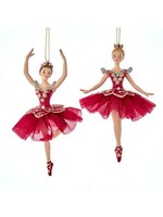 KURT S. ADLER E0735 ELEGANT REGAL RED BALLERINA ORNAMENT