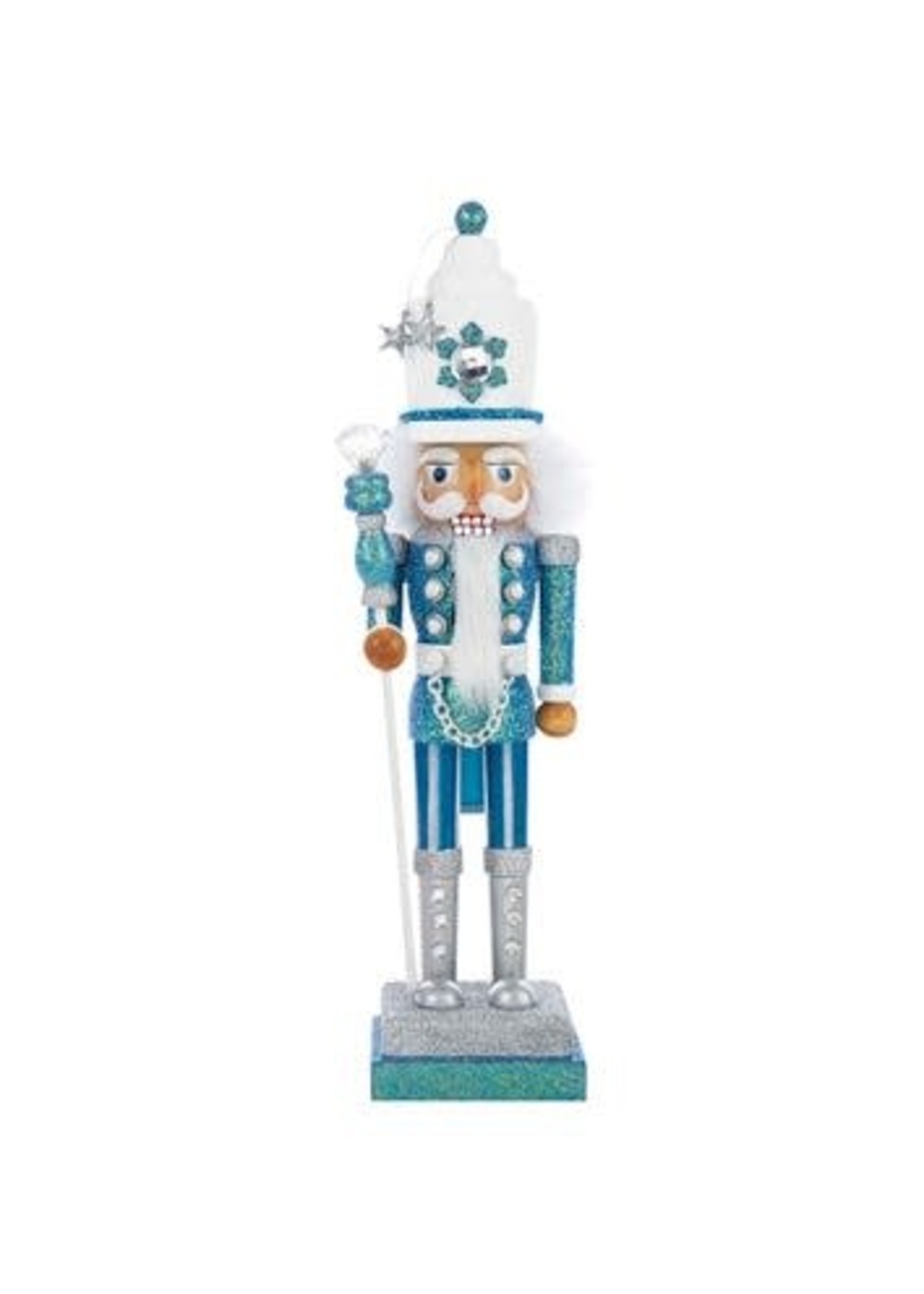 KURT S. ADLER HA0152 FROZEN LONG GLITTER SNOWFLAKE 17" NUTCRACKER