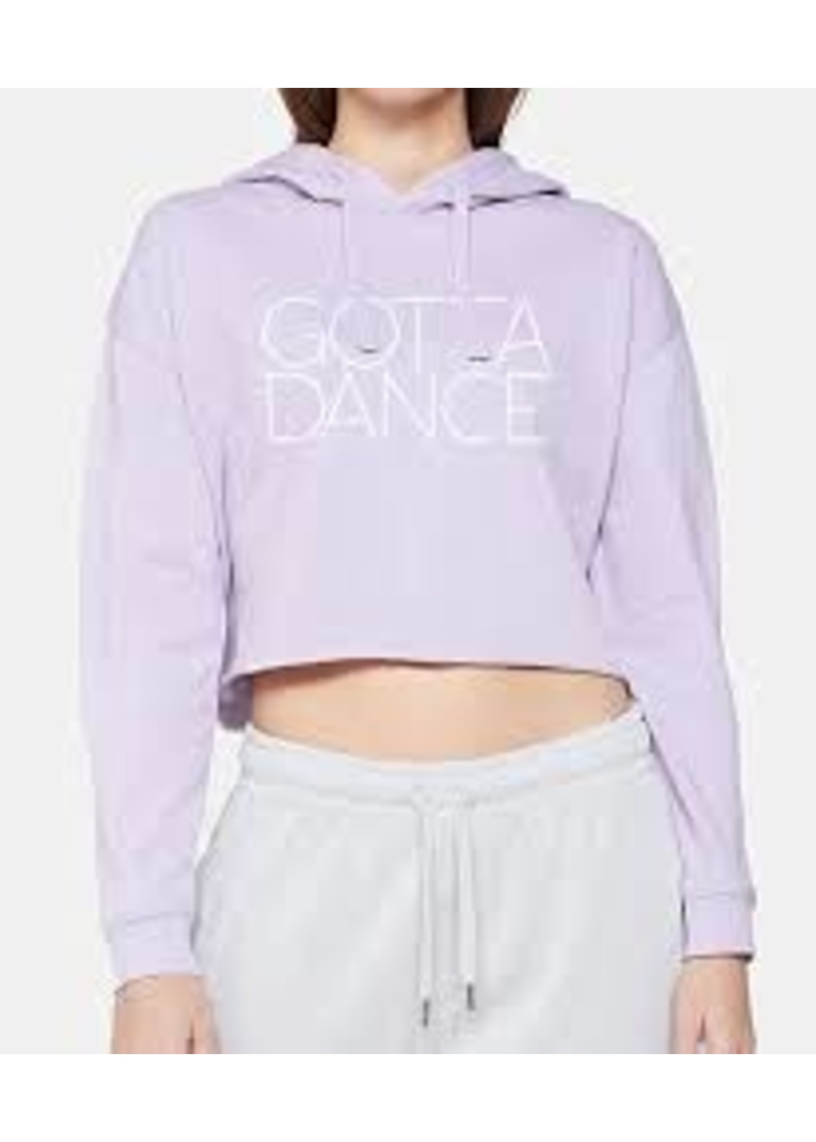 COVET DANCE GOTTA DANCE LONG SLEEVE CROP HOODIE