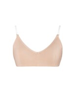 ENERGETIKS CB29 CHILDRENS SKIN TONE BRA WITH REMOVABLE CUPS, CLEAR BACK & STRAPS