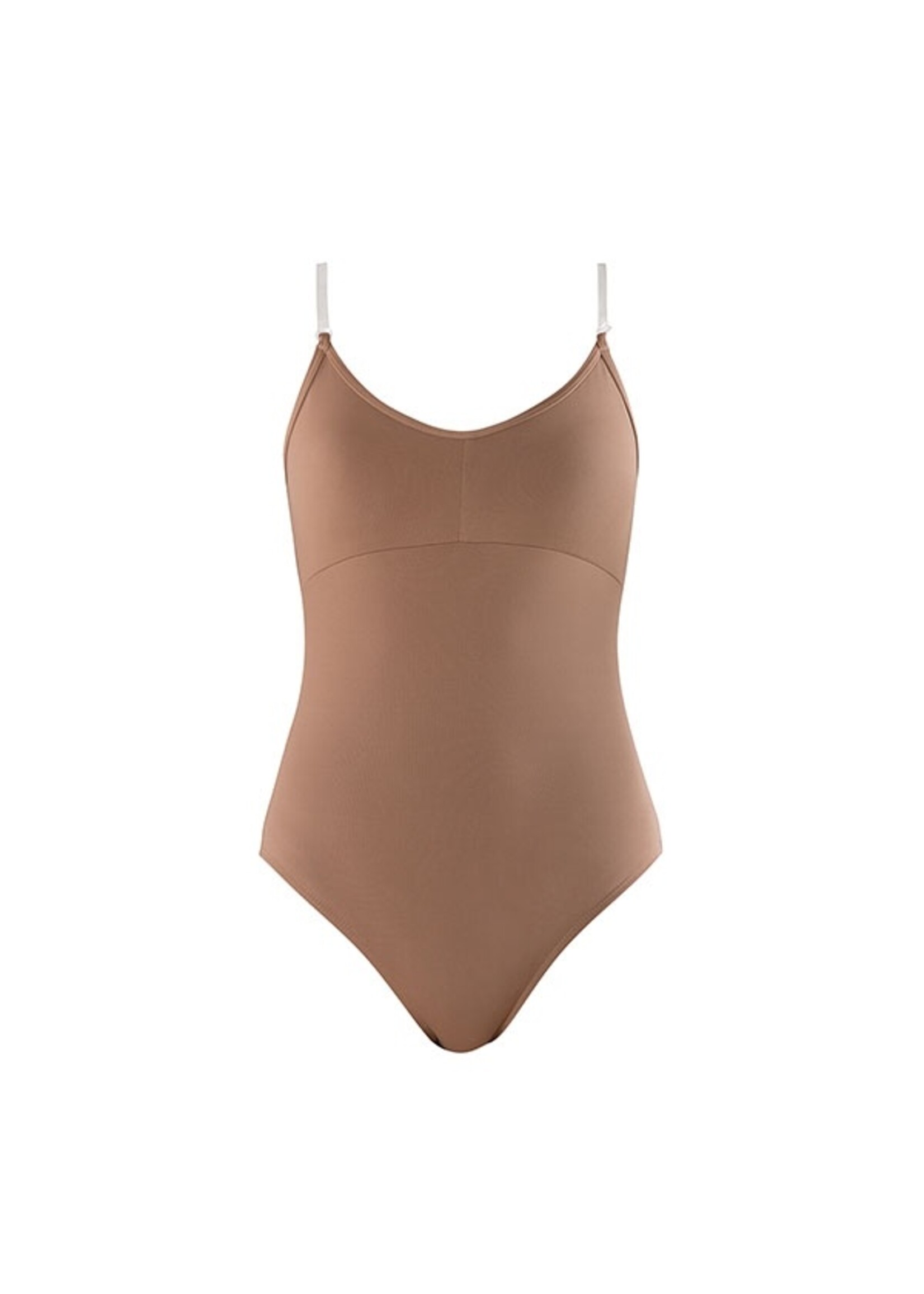 ENERGETIKS AB18  SKIN TONE LEOTARD WITH REMOVABLE CUPS & CLEAR STRAPS