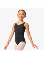 SO DANCA SL132 JOELLE MESH STRIP BACK TANK LEOTARD WITH PINCH FRONT