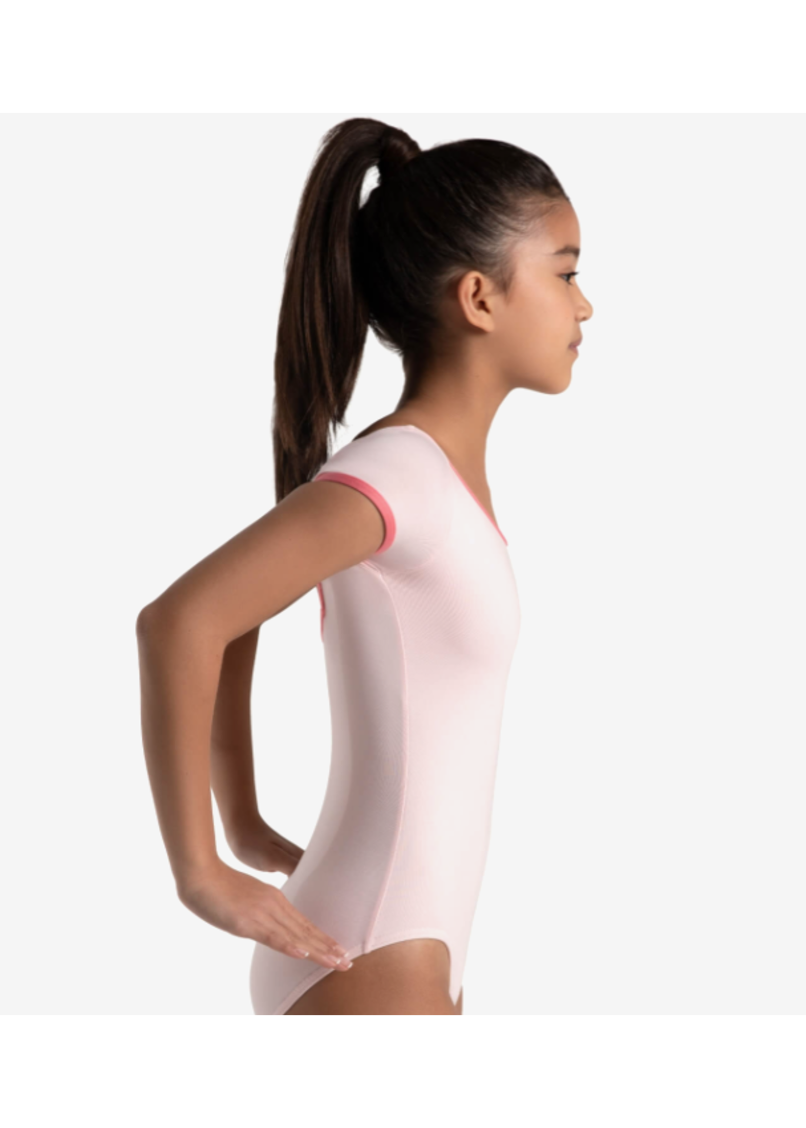 CAPEZIO & BUNHEADS A12019C COLOR POP S/S SQUARE BACK LEOTARD