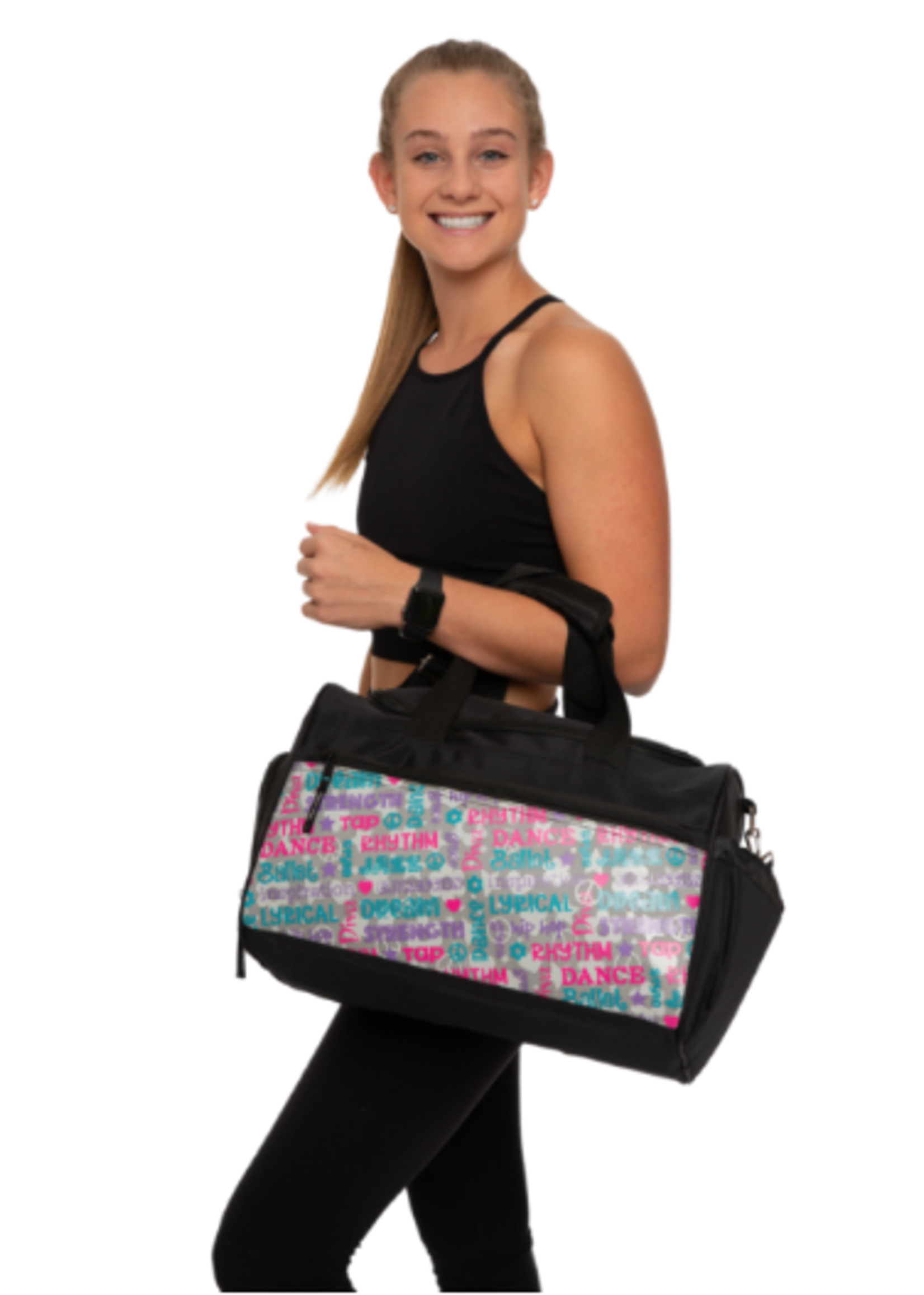 HORIZON DANCE DOODLES DANCE GEAR DUFFEL BAG 16X10X11