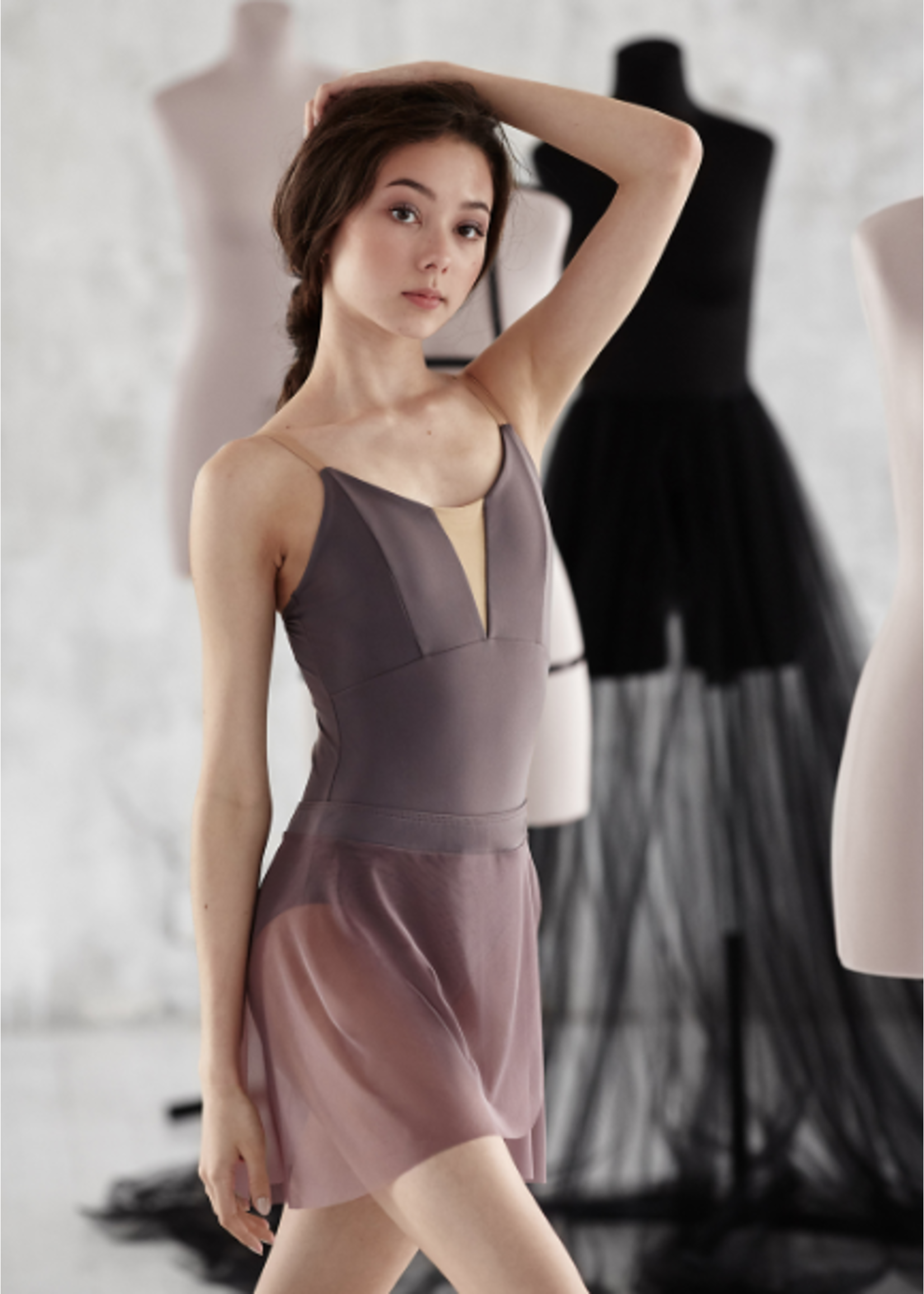 NIKOLAY DA1930 MESH INSERT BODICE LEOTARD