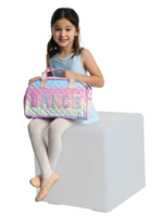 DANSHUZ B23512 OVER THE RAINBOW QUILTED 14X8X4.5 DANCE DUFFEL BAG