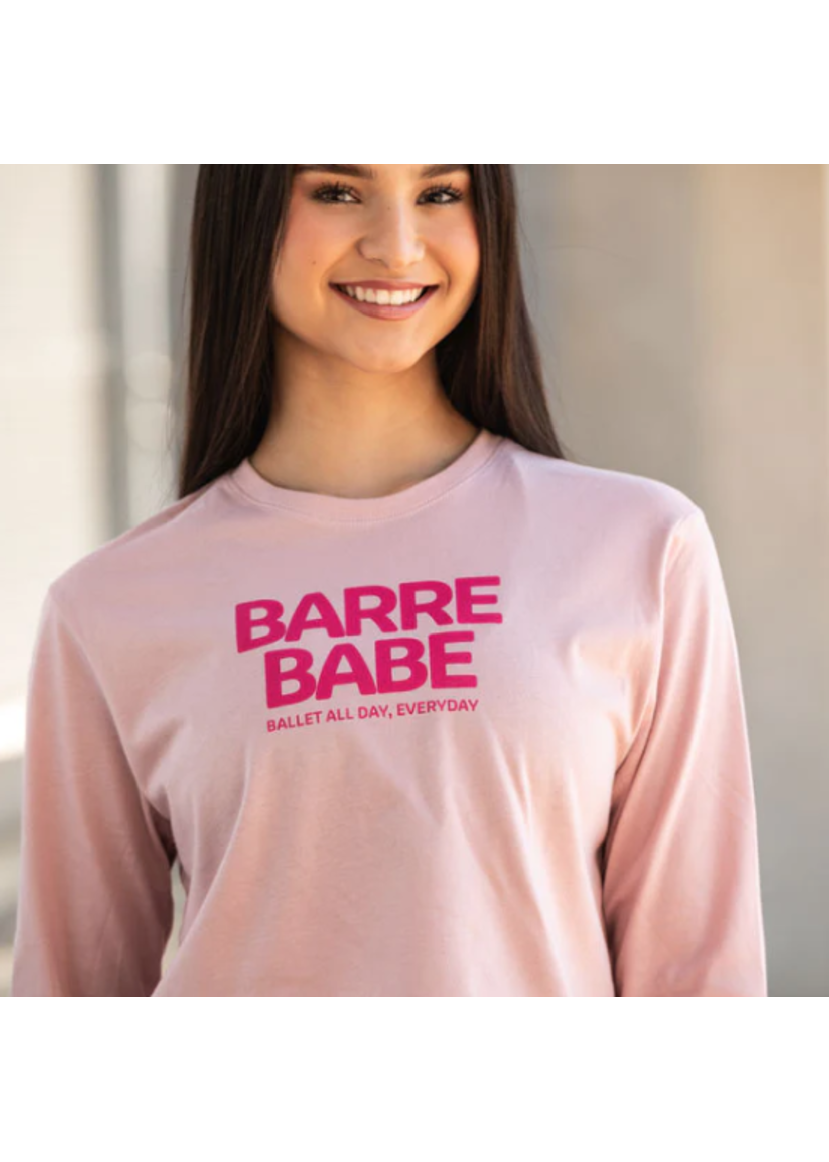 COVET DANCE BARRE BABE L/S CROPPED TSHIRT