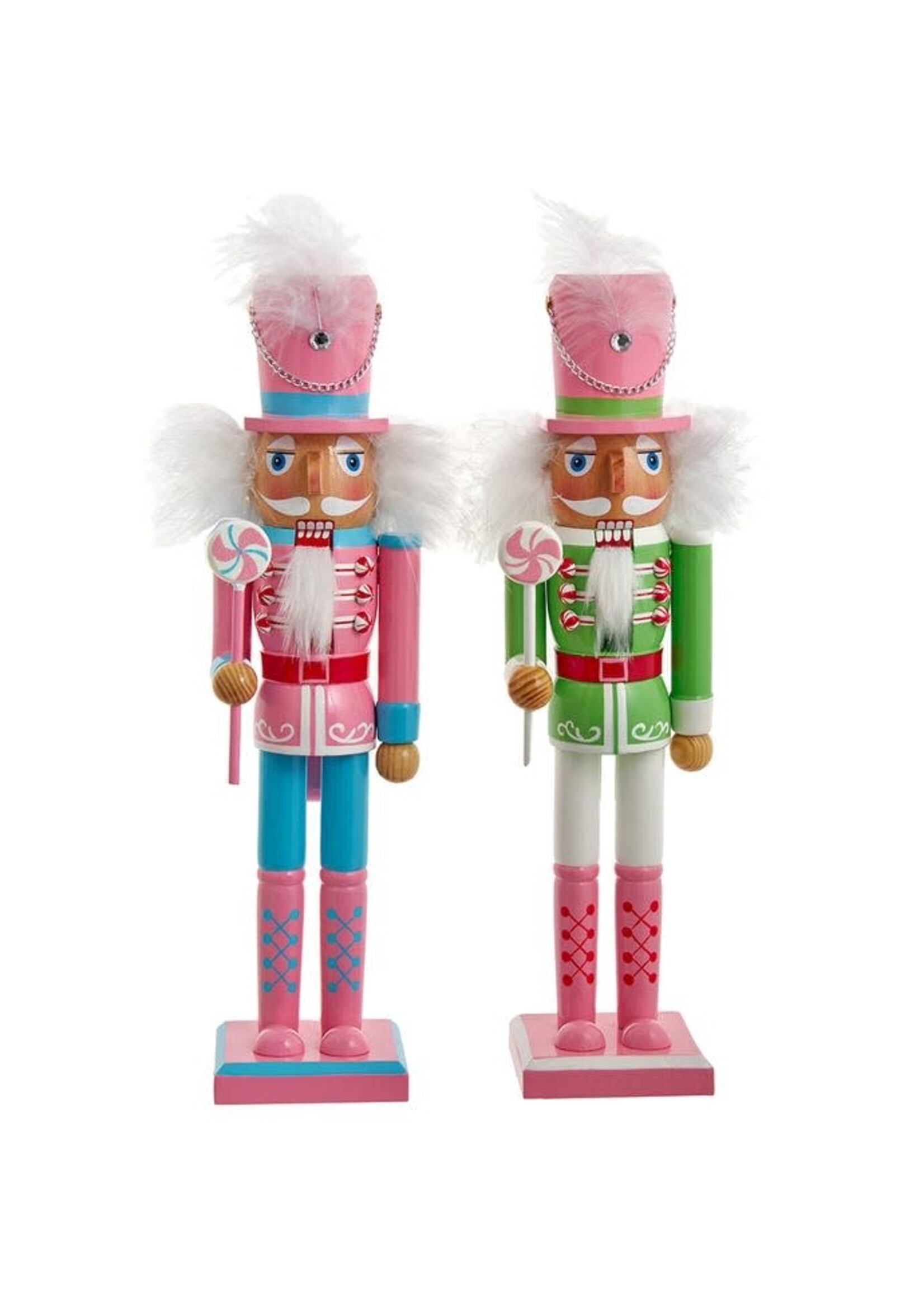 KURT S. ADLER C5966 CANDY COATED CHEERMEISTER 15" WOODEN NUTCRACKER