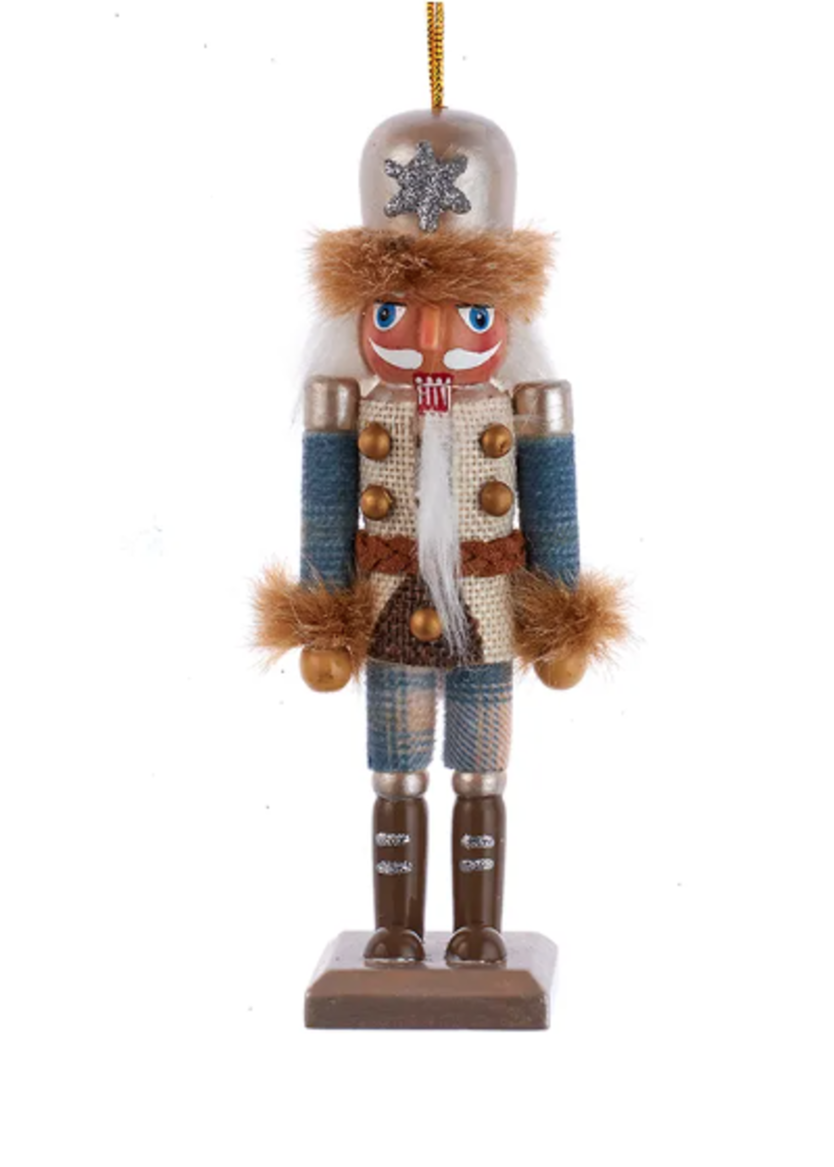 KURT S. ADLER F2205 RUSTIC GLAM 6" NUTCRACKER ORNAMENT