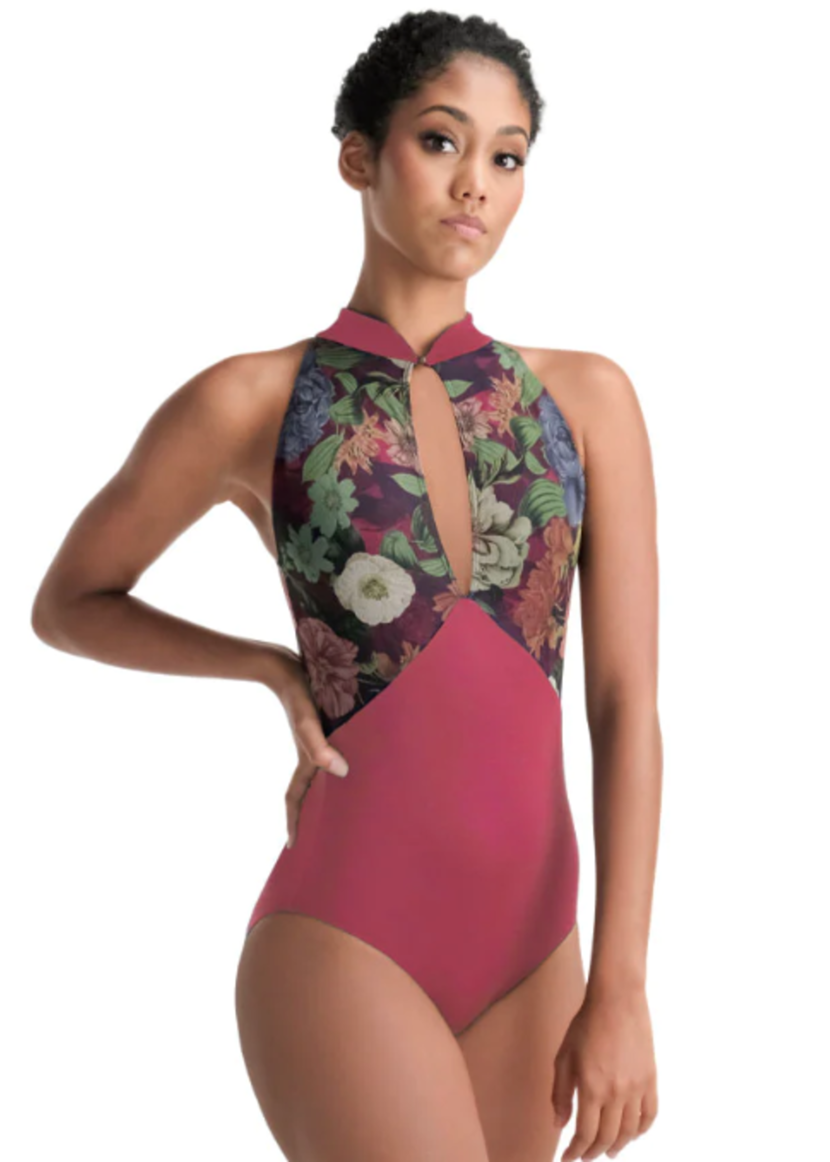 BALLET ROSA HAZEL ETELAN COLLECTION KEYHOLE FRONT HIGH NECK MESH BACK LEOTARD