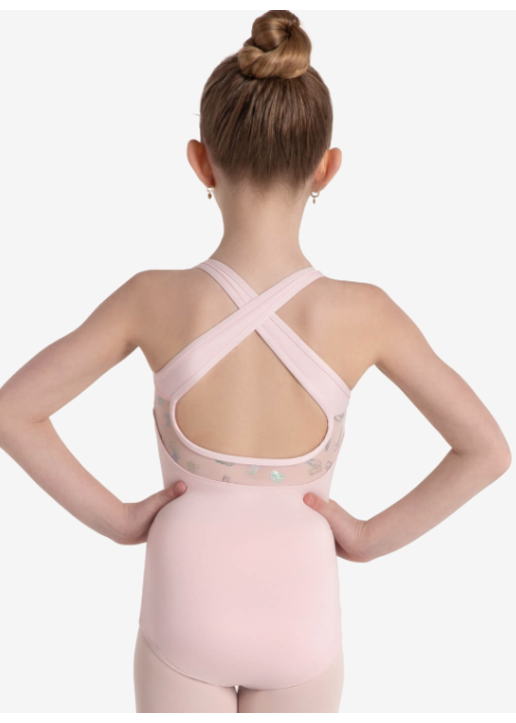 CAPEZIO & BUNHEADS A12062C SOCIAL BUTTERFLY METALLIC YARA CROSS BACK TANK LEOTARD