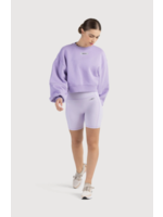 BLOCH & MIRELLA JST1710 PUFF SLEEVE BRANDED CROP SWEATSHIRT