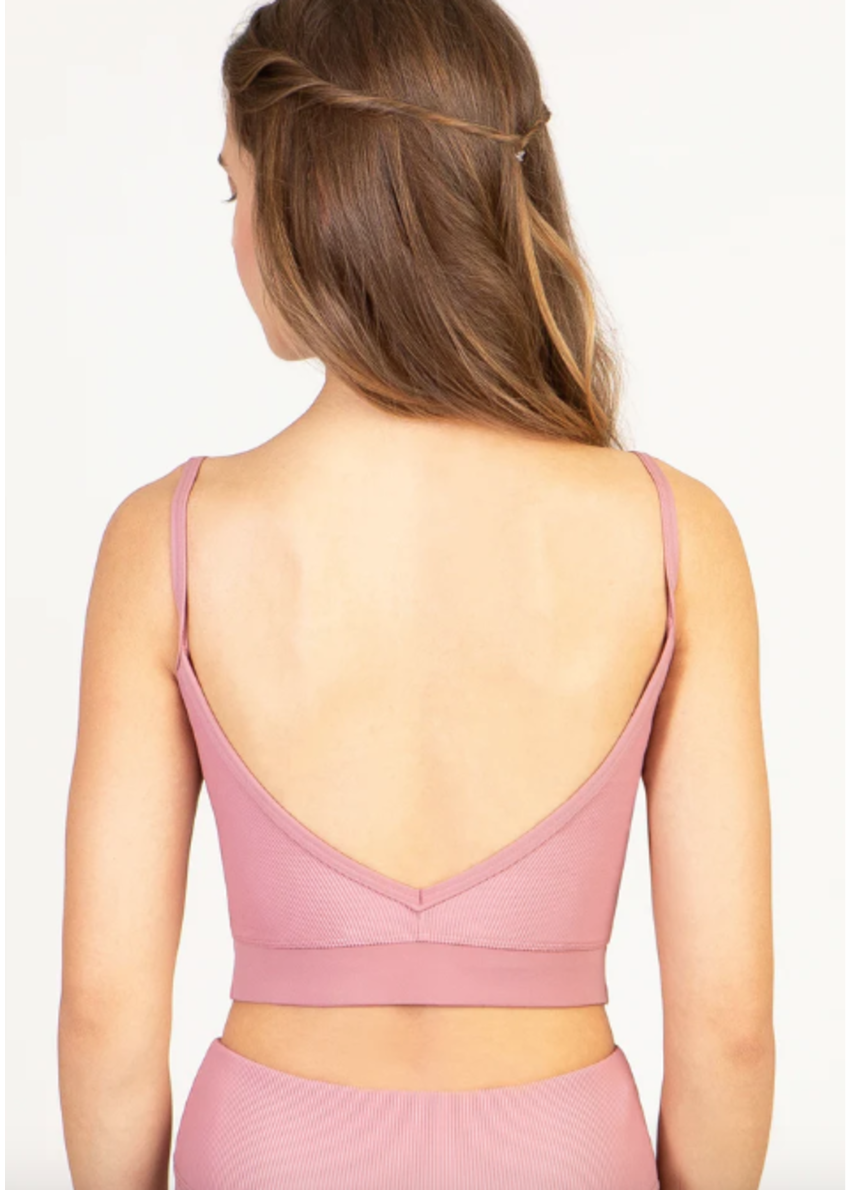 SUFFOLK 4013A CORE RIBBED PANEL CAMISOLE CROP TOP