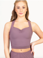 SUFFOLK 4014A BALLET CORE RIBBED TRIMMED TANK CROP TOP