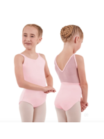 EUROTARD 41451 DOUBLE STRAP MESH V BACK CAMISOLE LEOTARD