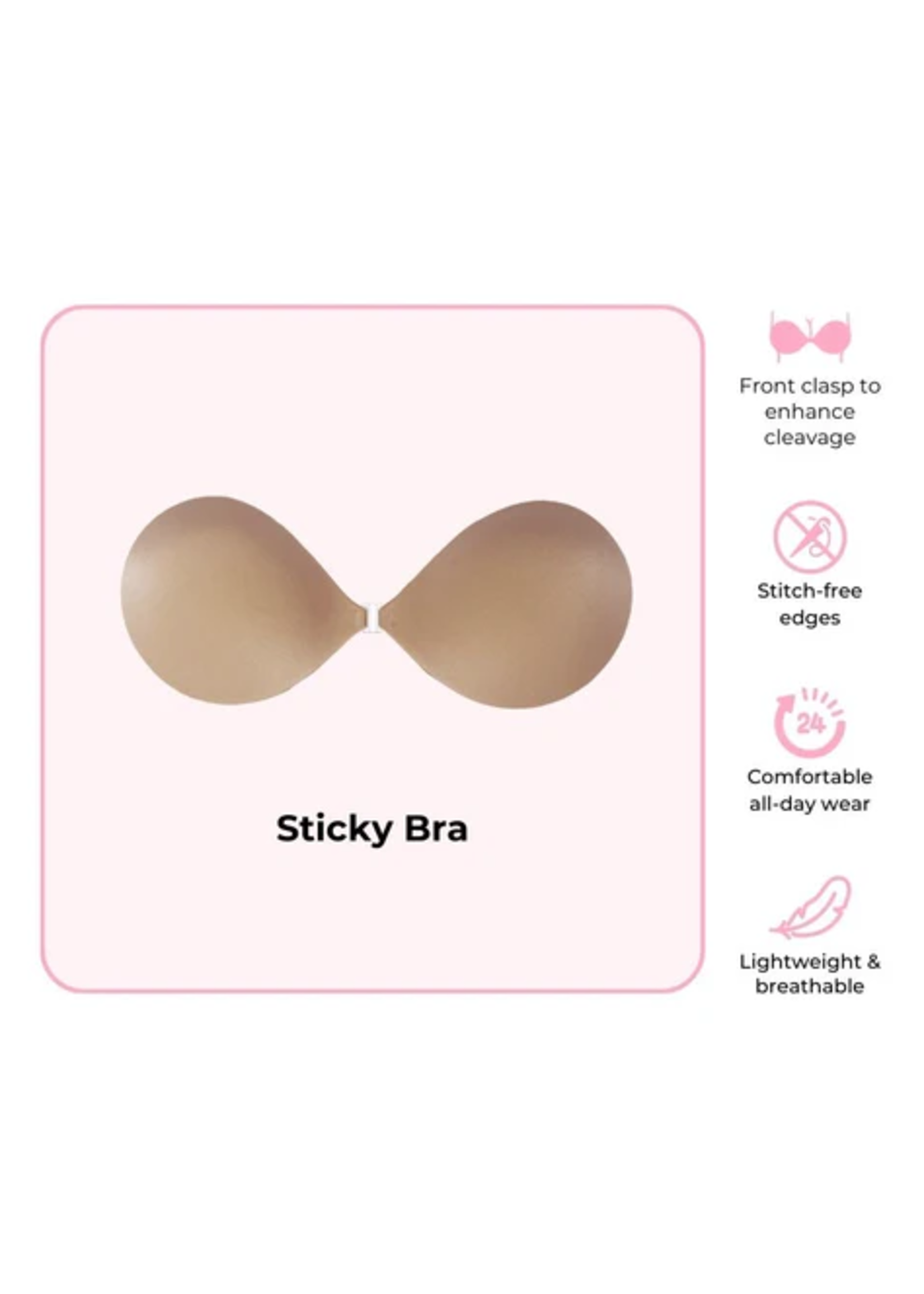 BOOMBA STICKY BRA - FOAM PADDED SEPARATE PIECE CLASP BRA