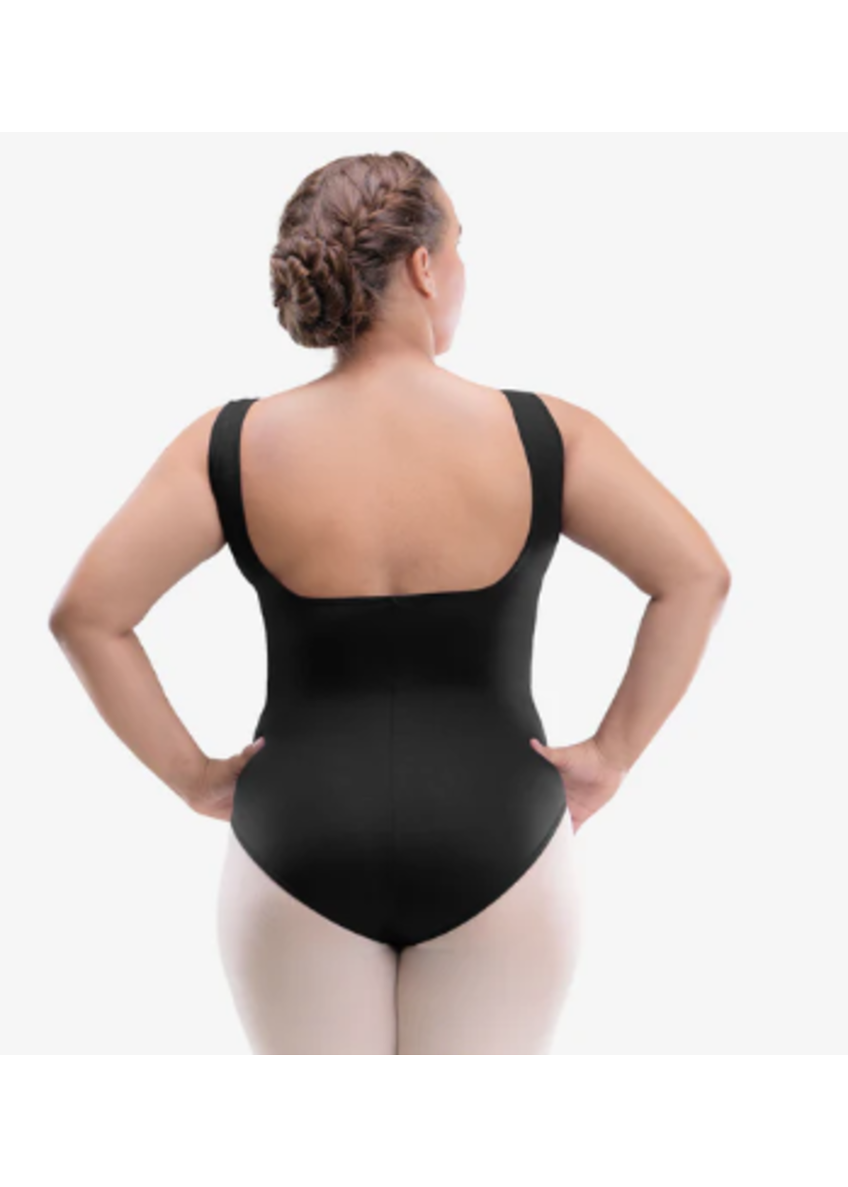 SO DANCA SL185 EDILEIA CURVY SQUARE BACK PINCH FRONT TANK LEOTARD