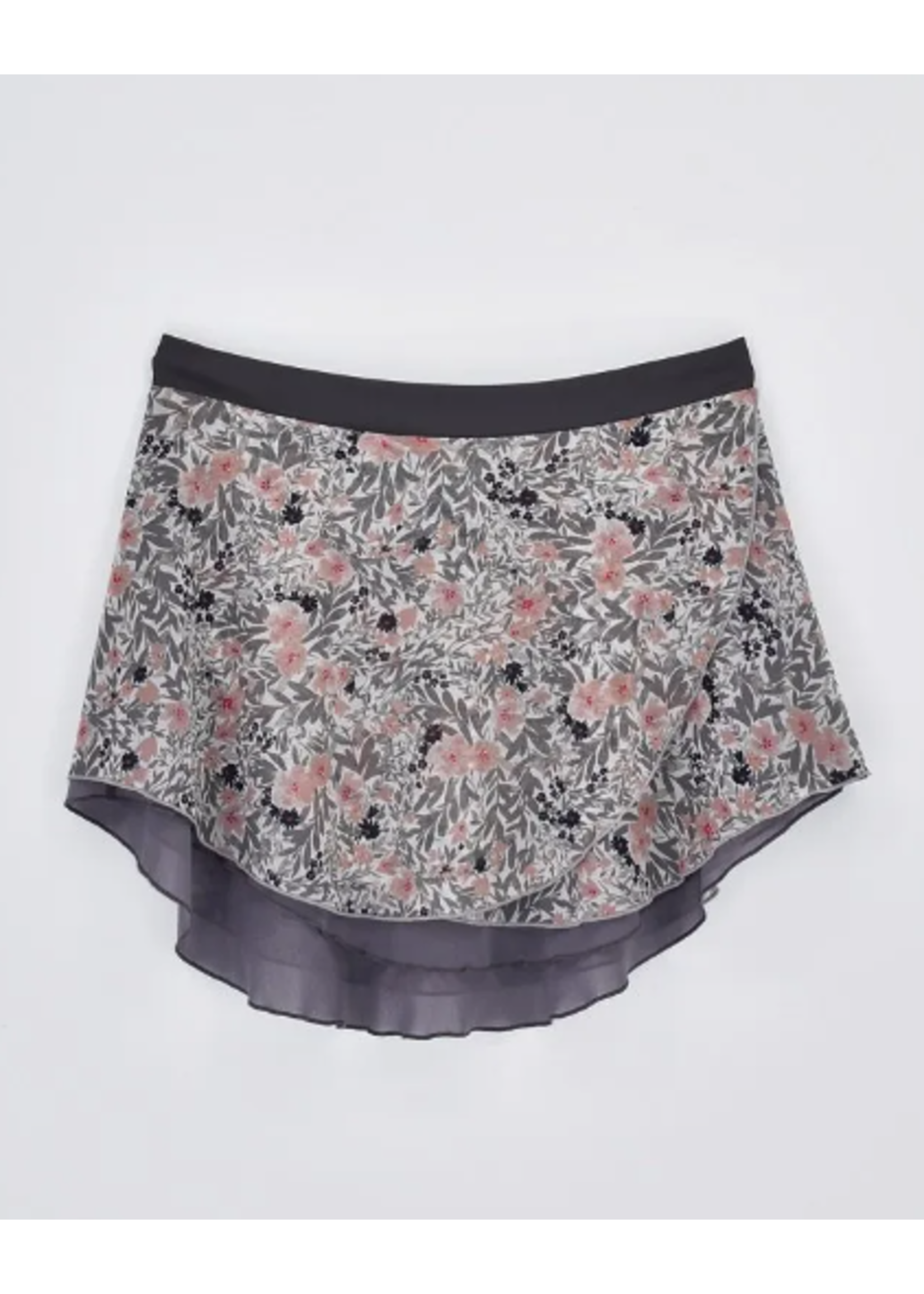 AK DANCEWEAR S870 DOUBLE LAYER FLORAL MESH PULL ON SKIRT