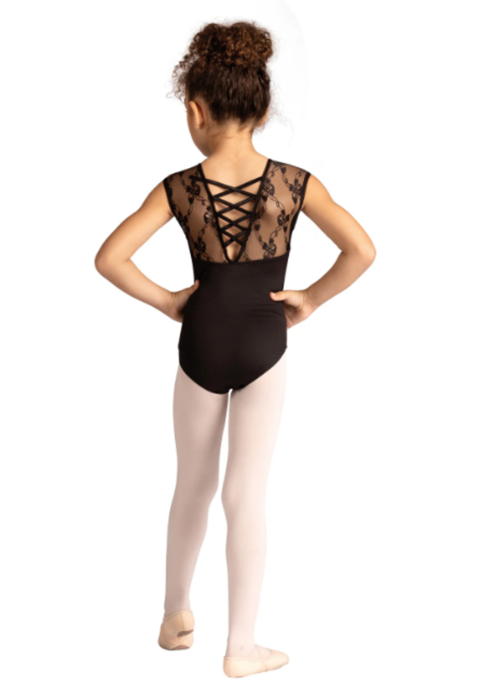 DANSHUZ 24101C GILLIAN BOW MESH TANK LEOTARD